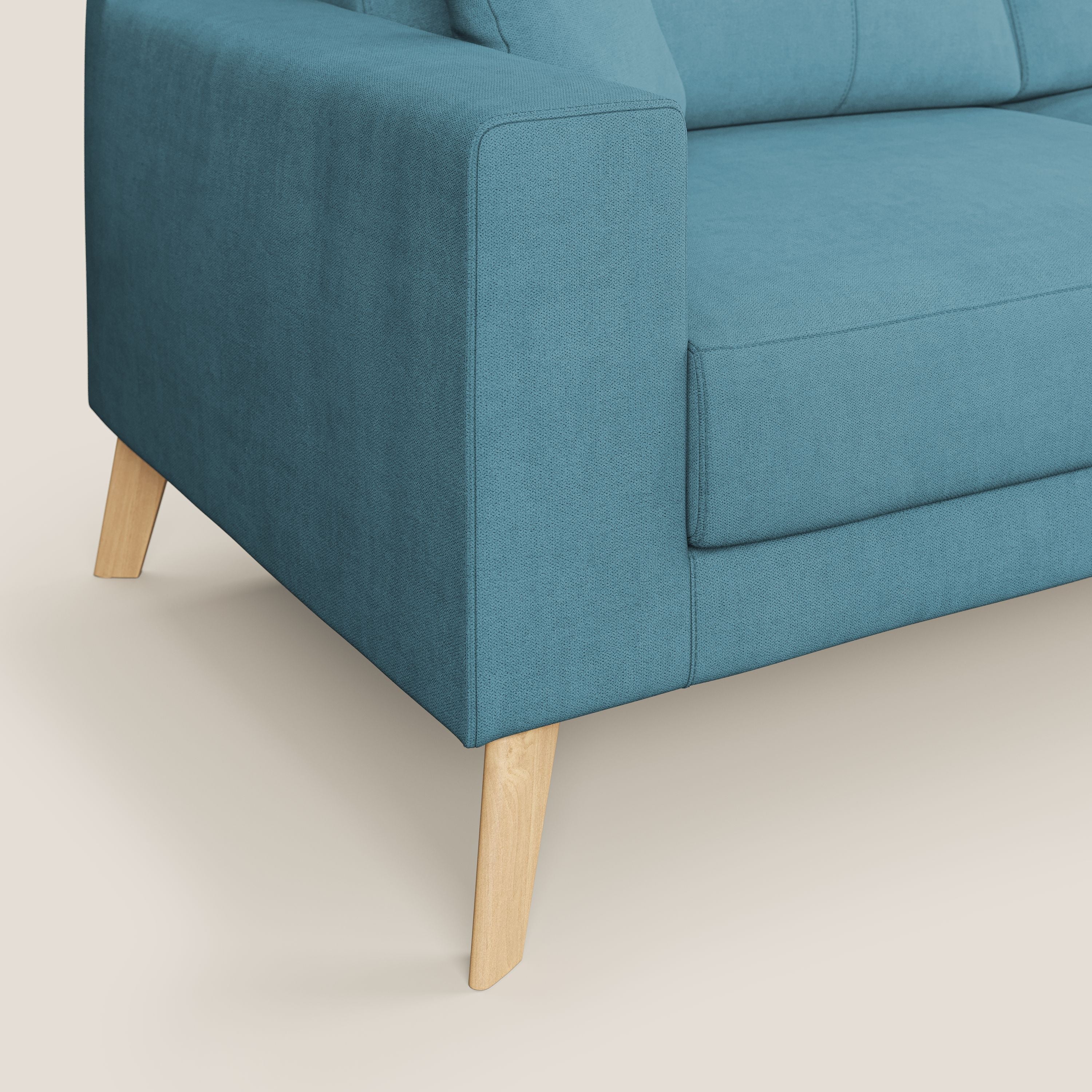Danish canapé d'angle moderne reversible en tissu doux imperméable T02 bleu - Image 5