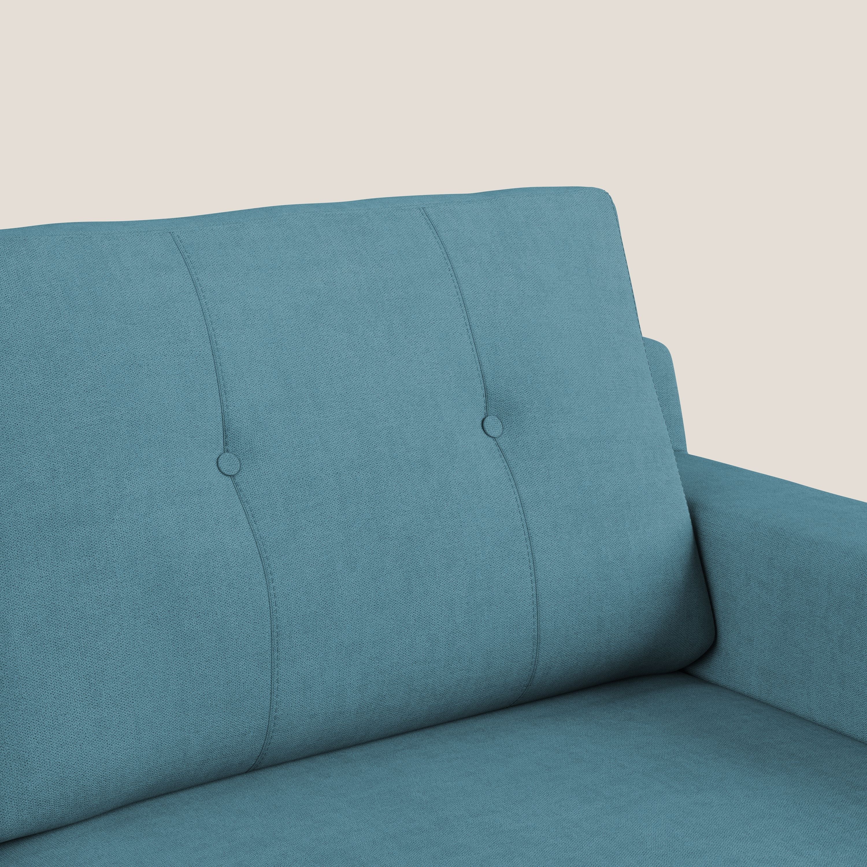 Danish canapé d'angle moderne reversible en tissu doux imperméable T02 bleu - Image 6