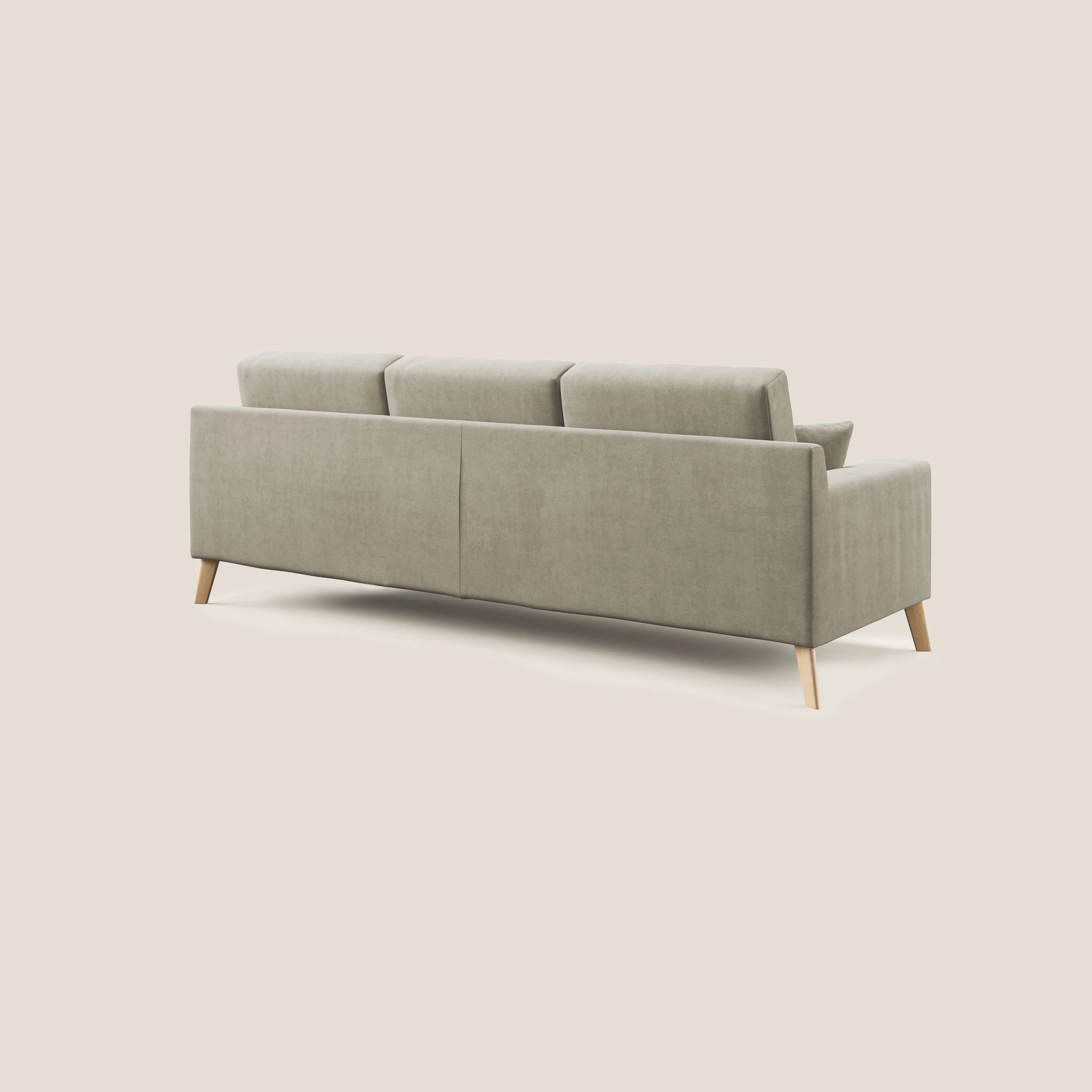 Danish canapé d'angle moderne reversible en tissu doux imperméable T02 crème - Image 4