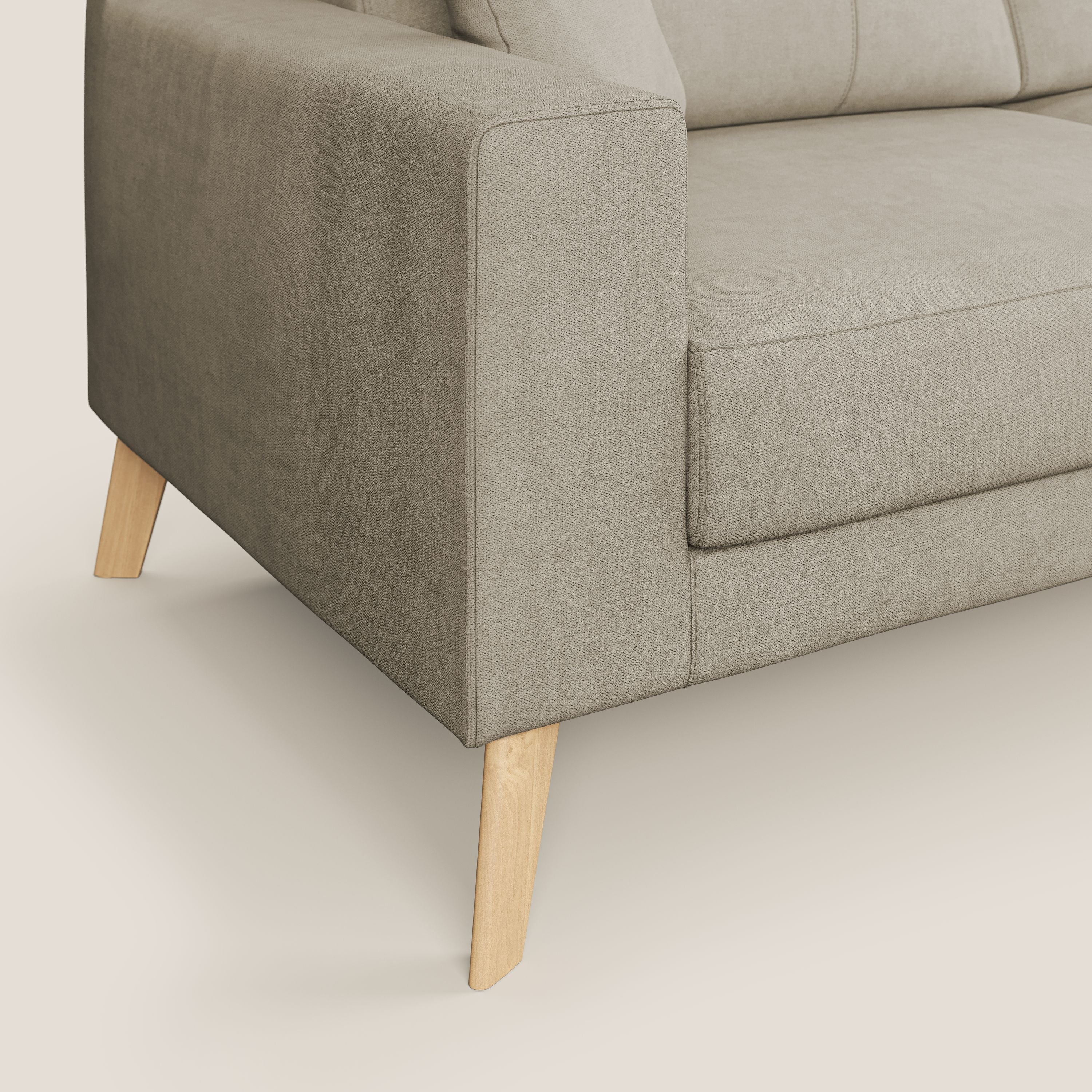 Danish canapé d'angle moderne reversible en tissu doux imperméable T02 crème - Image 5