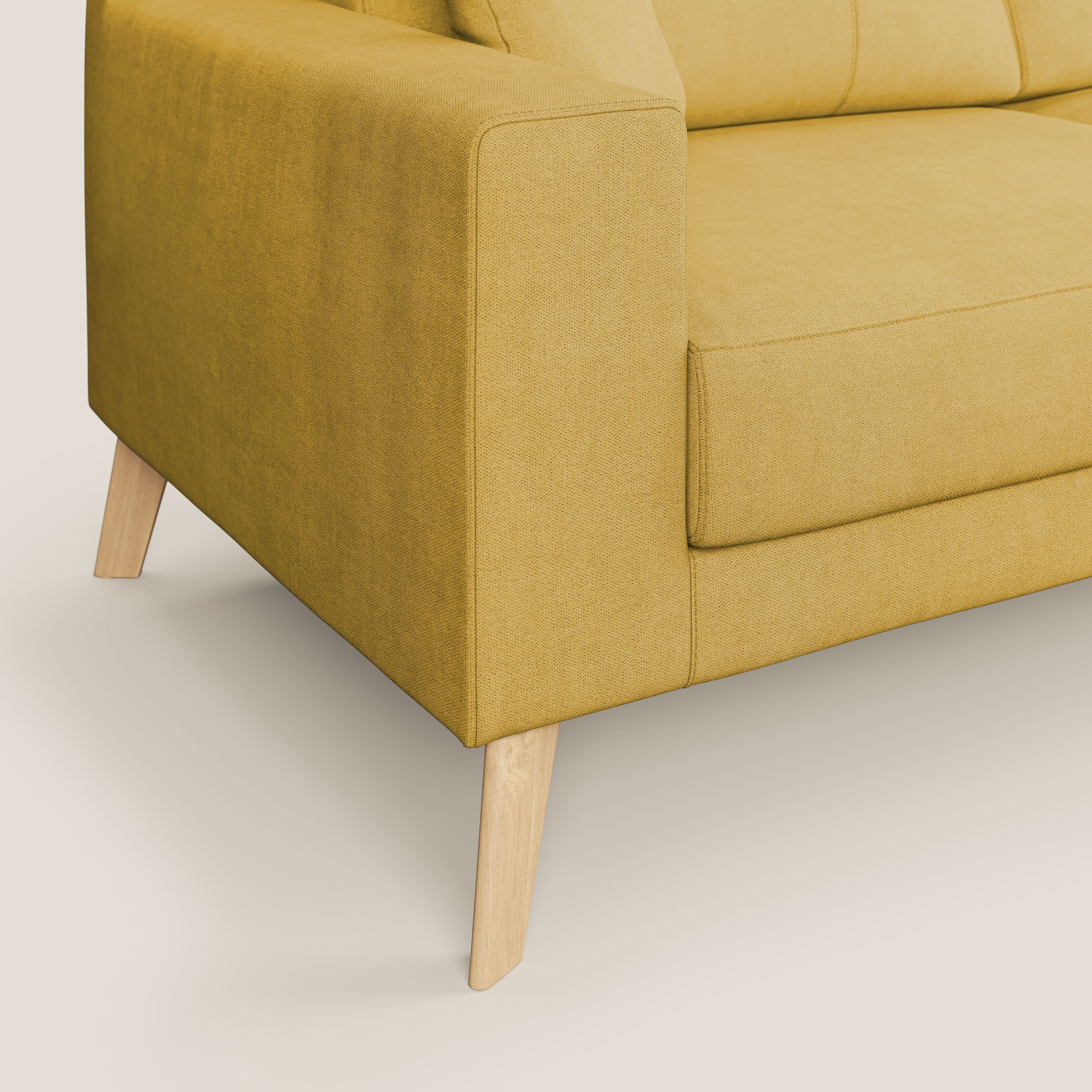 Danish canapé d'angle moderne reversible en tissu doux imperméable T02 jaune - Image 5