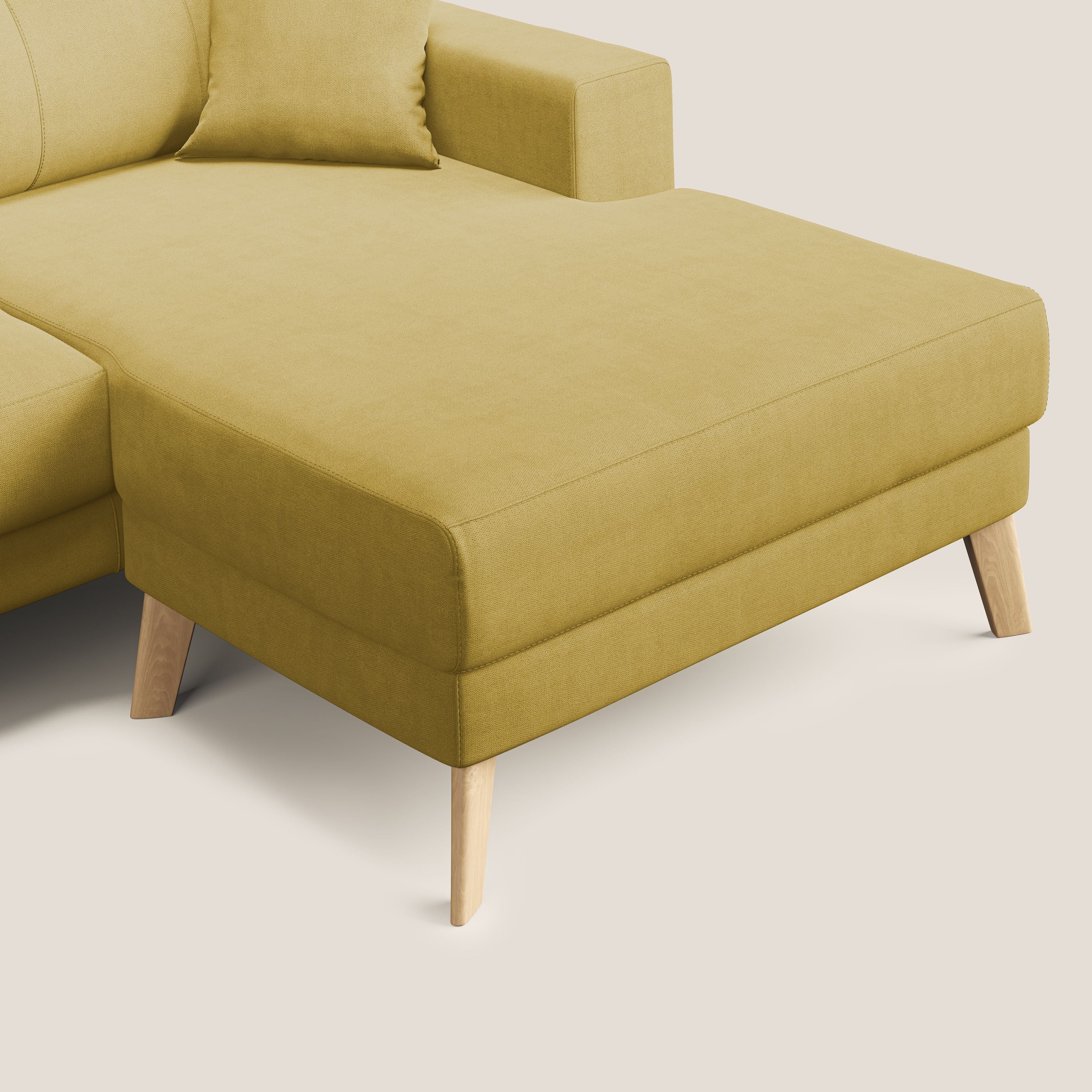 Danish canapé d'angle moderne reversible en tissu doux imperméable T02 jaune - Image 7