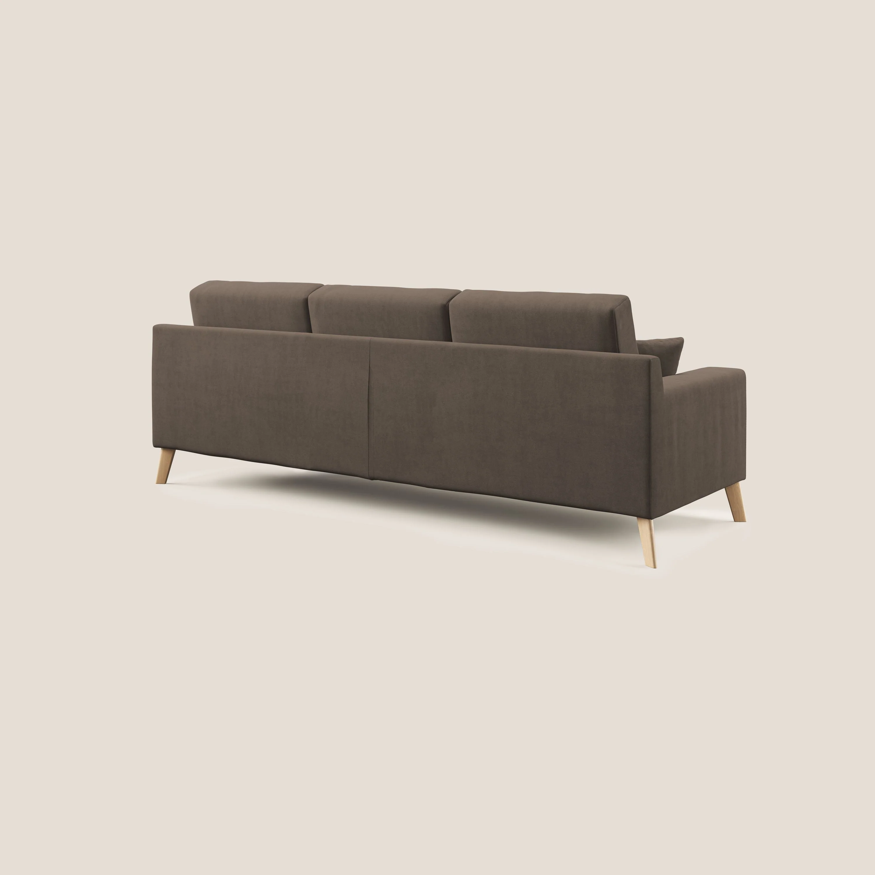 Danish canapé d'angle moderne reversible en tissu doux imperméable T02 marron - Image 4