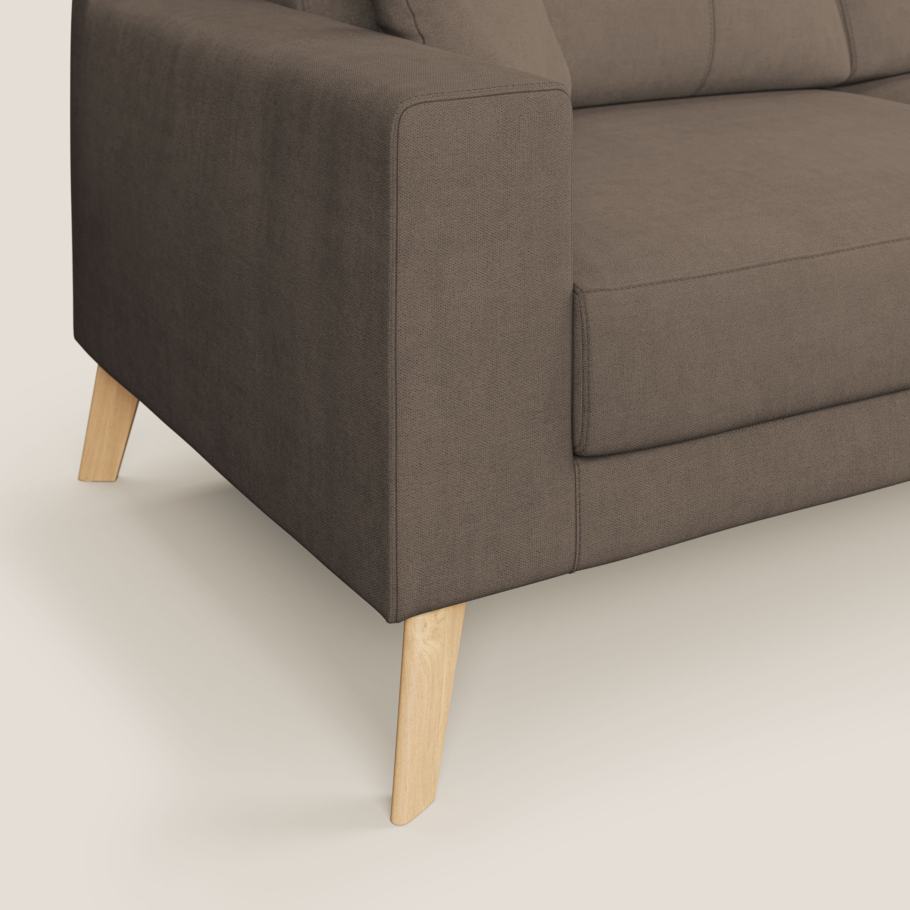 Danish canapé d'angle moderne reversible en tissu doux imperméable T02 marron - Image 5