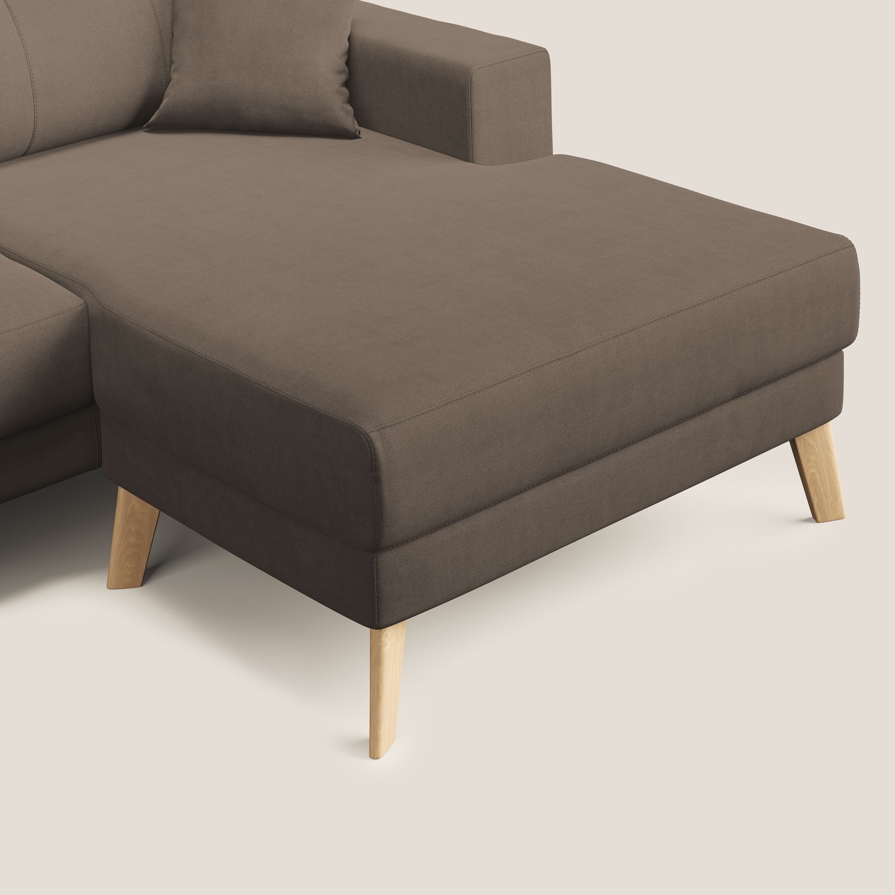 Danish canapé d'angle moderne reversible en tissu doux imperméable T02 marron - Image 7