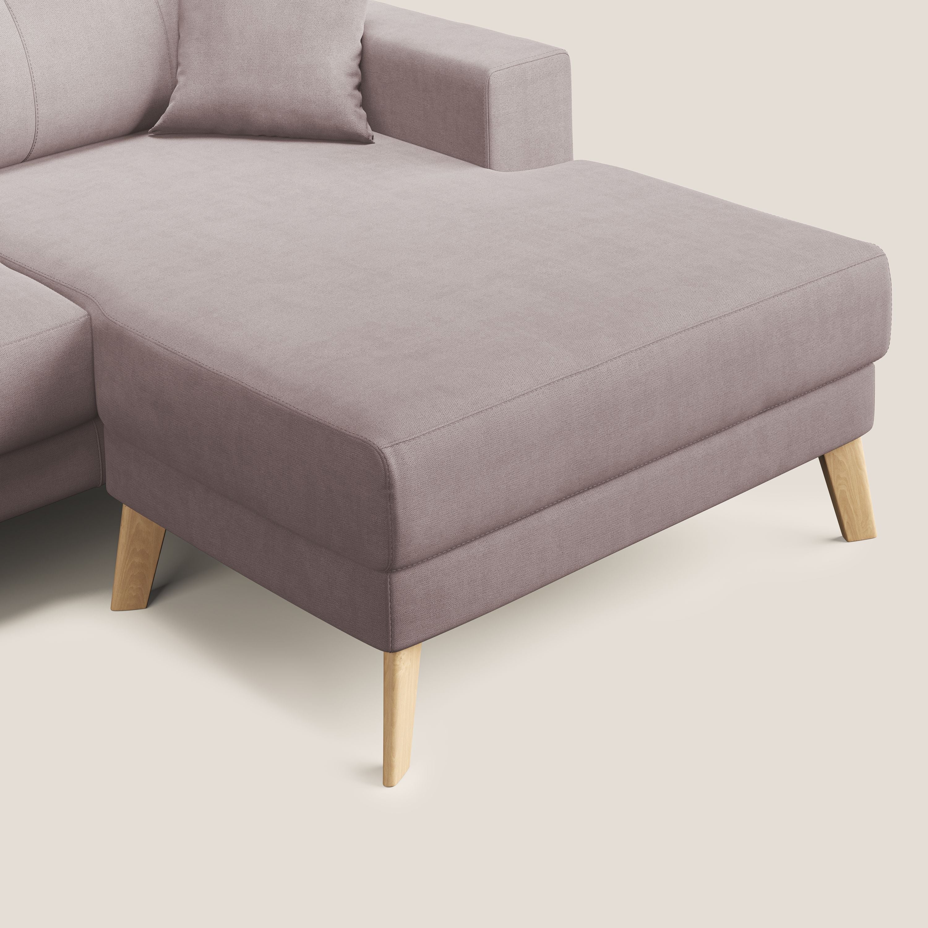 Danish canapé d'angle moderne reversible en tissu doux imperméable T02 rose - Image 7