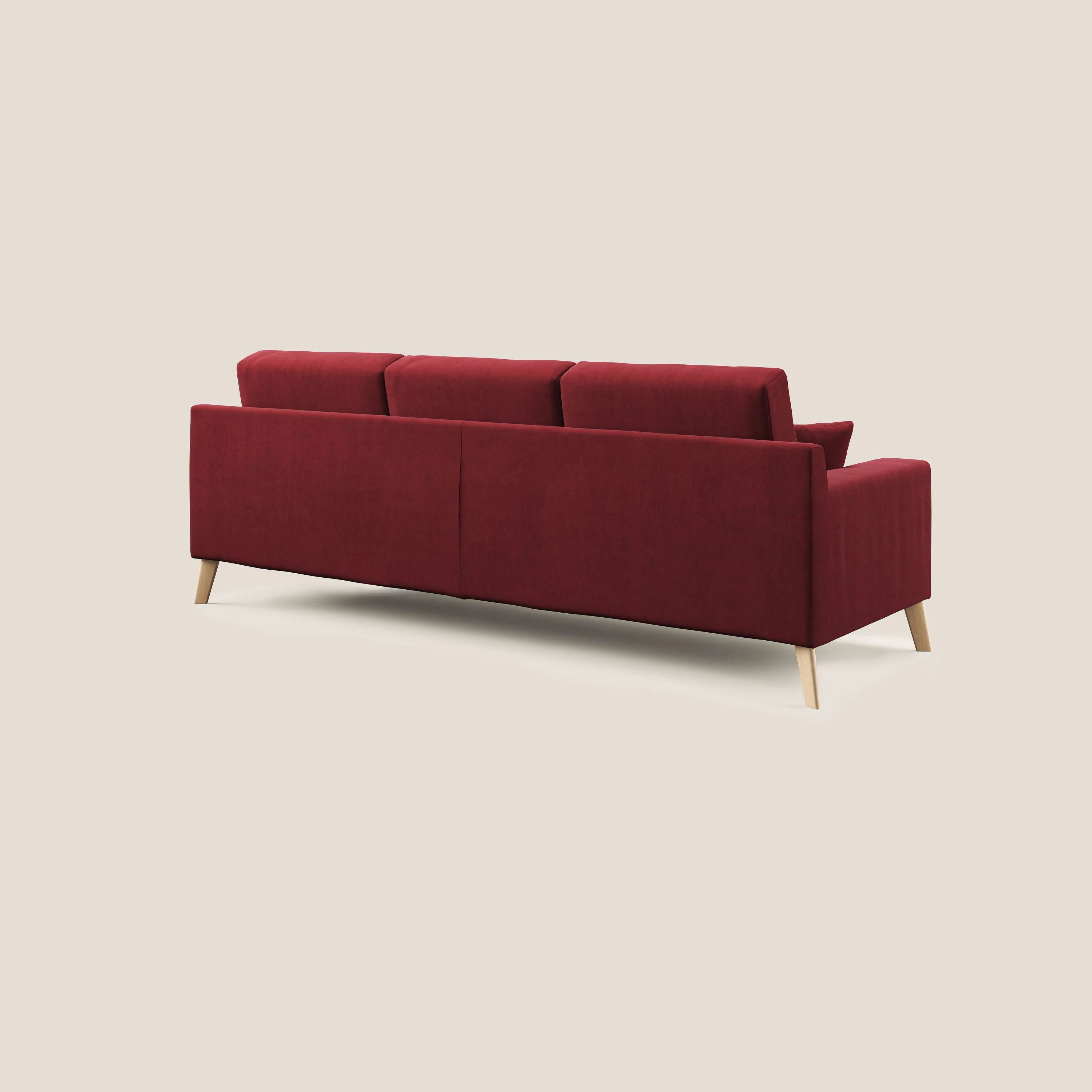 Danish canapé d'angle moderne reversible en tissu doux imperméable T02 rouge - Image 4