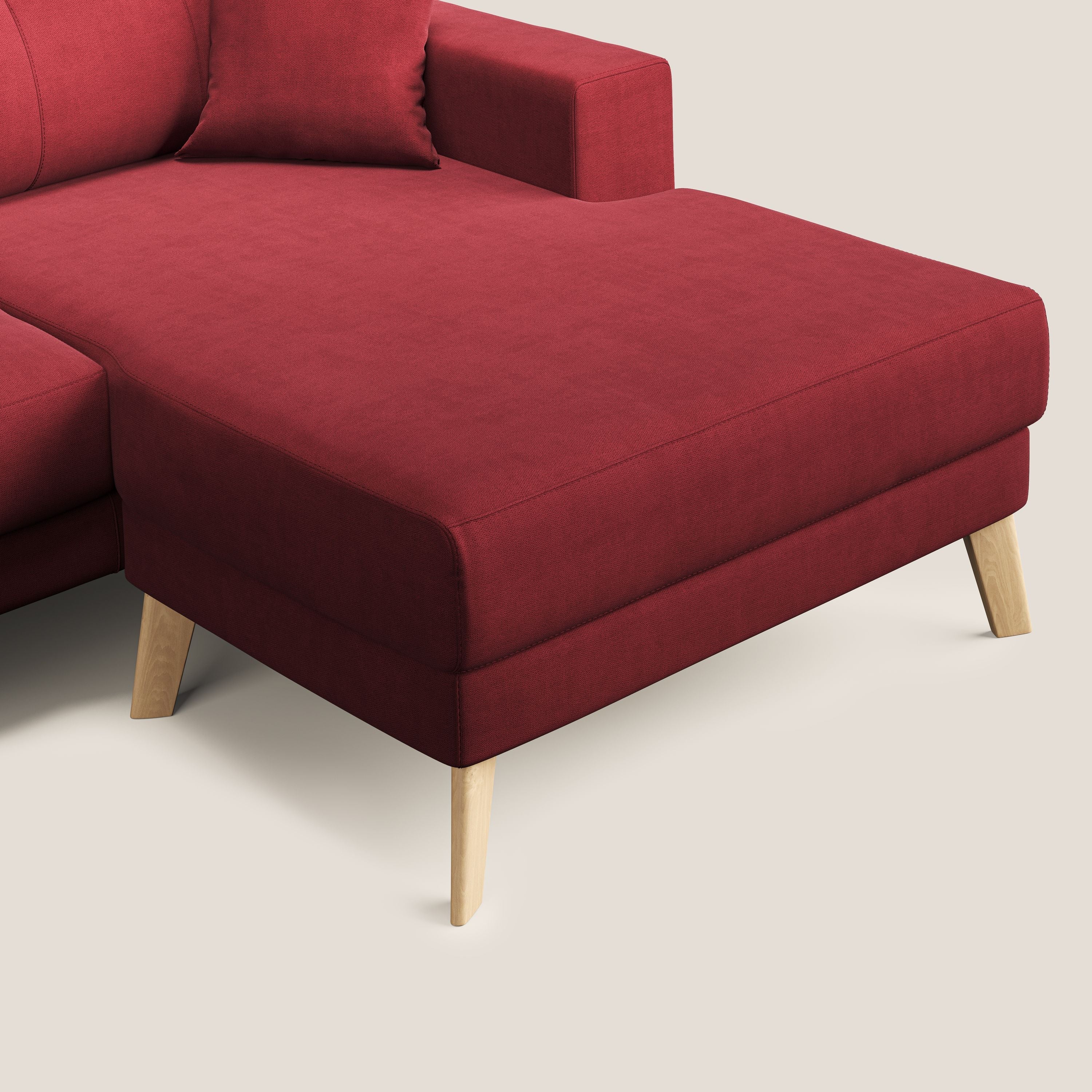 Danish canapé d'angle moderne reversible en tissu doux imperméable T02 rouge - Image 7