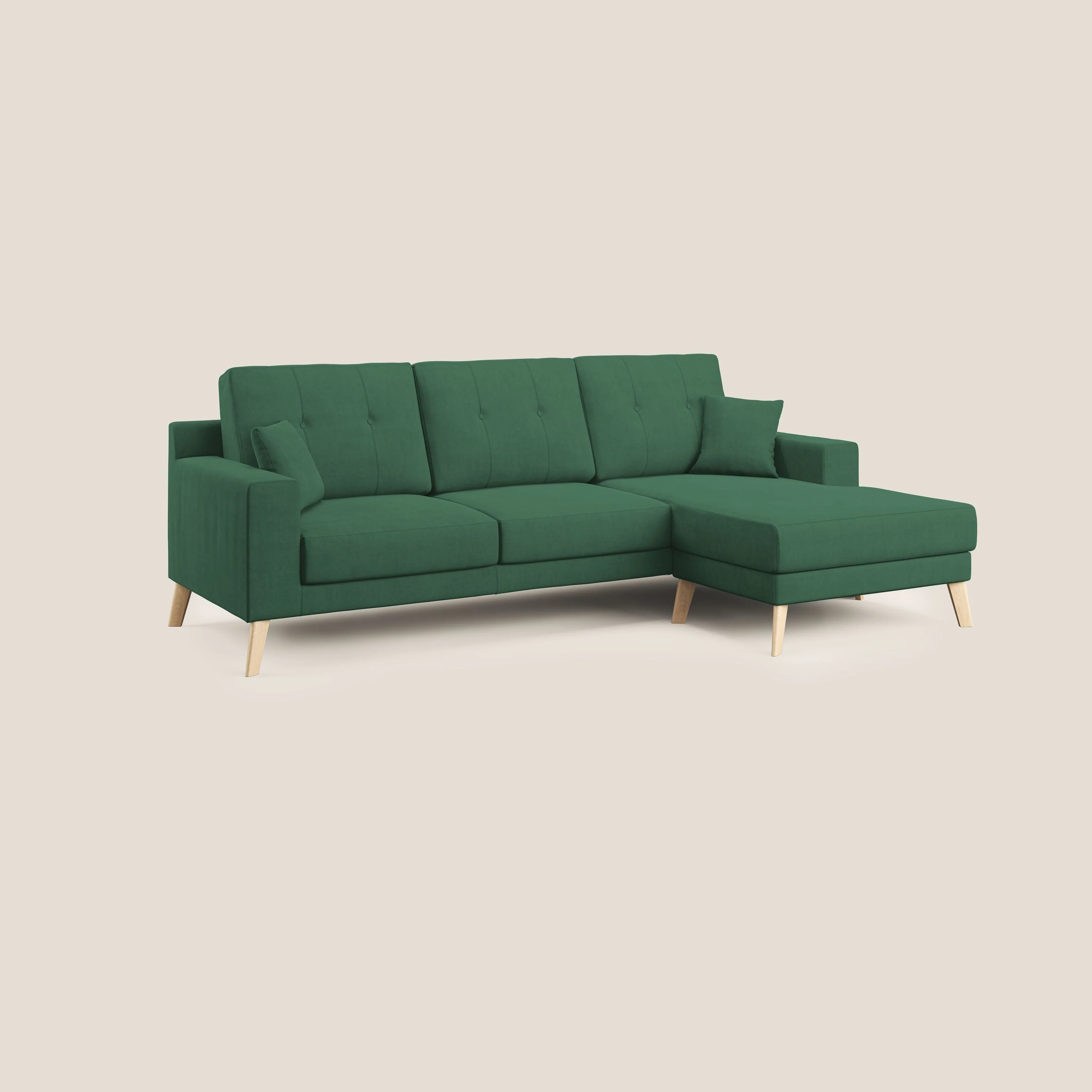 Danish canapé d'angle moderne reversible en tissu doux imperméable T02 vert - Image 2