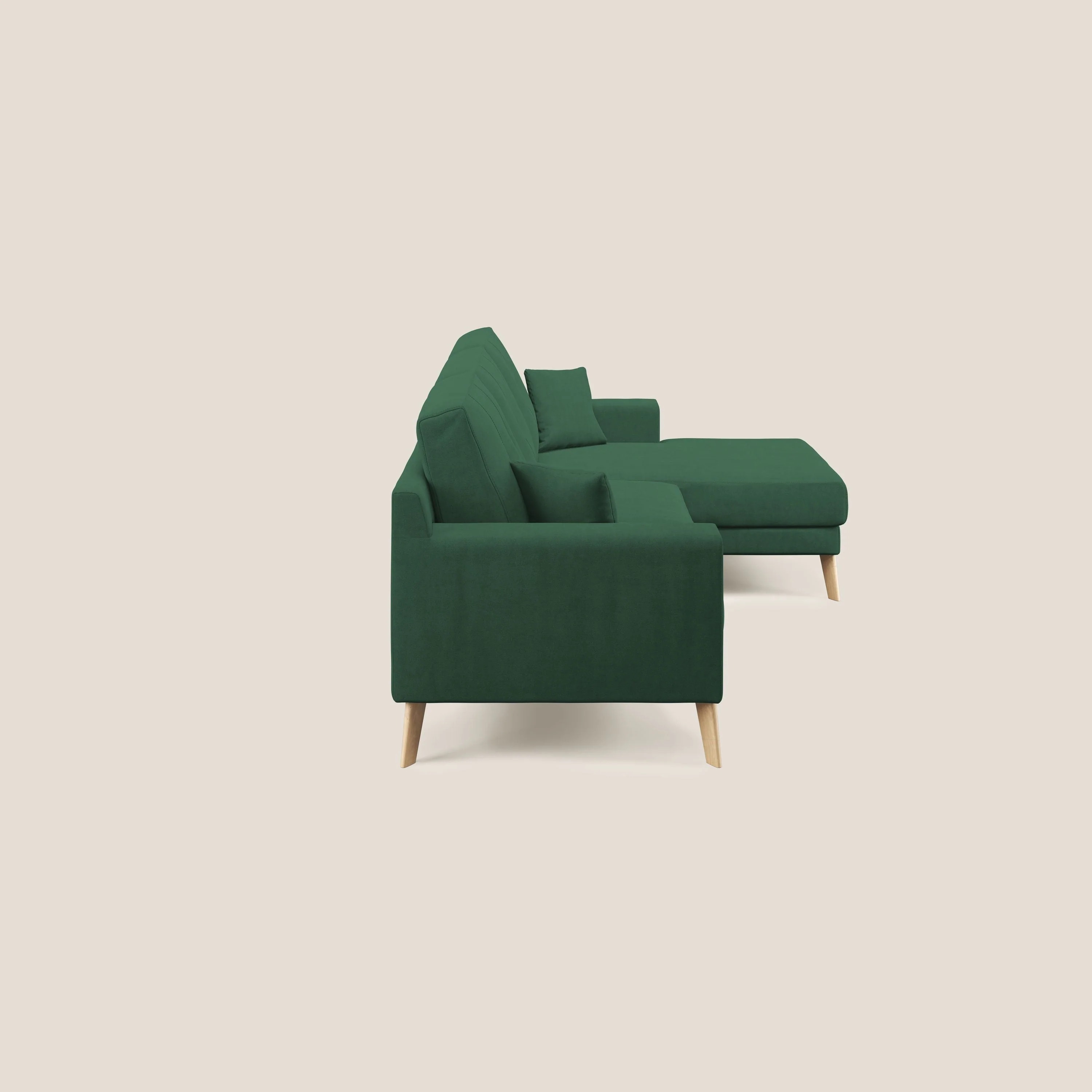 Danish canapé d'angle moderne reversible en tissu doux imperméable T02 vert - Image 3