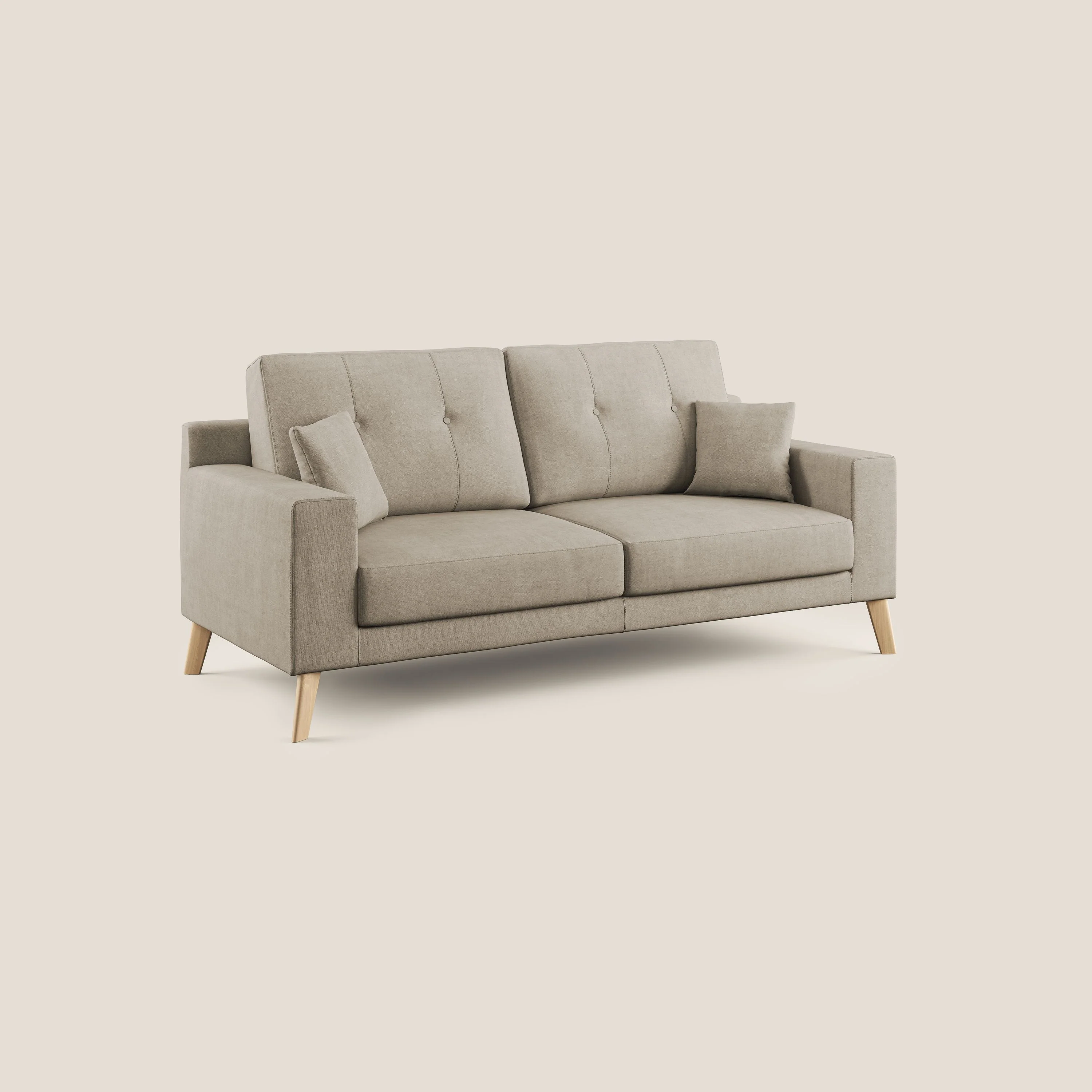 Danish canapé moderne en tissu doux imperméable T02 beige - Image 2