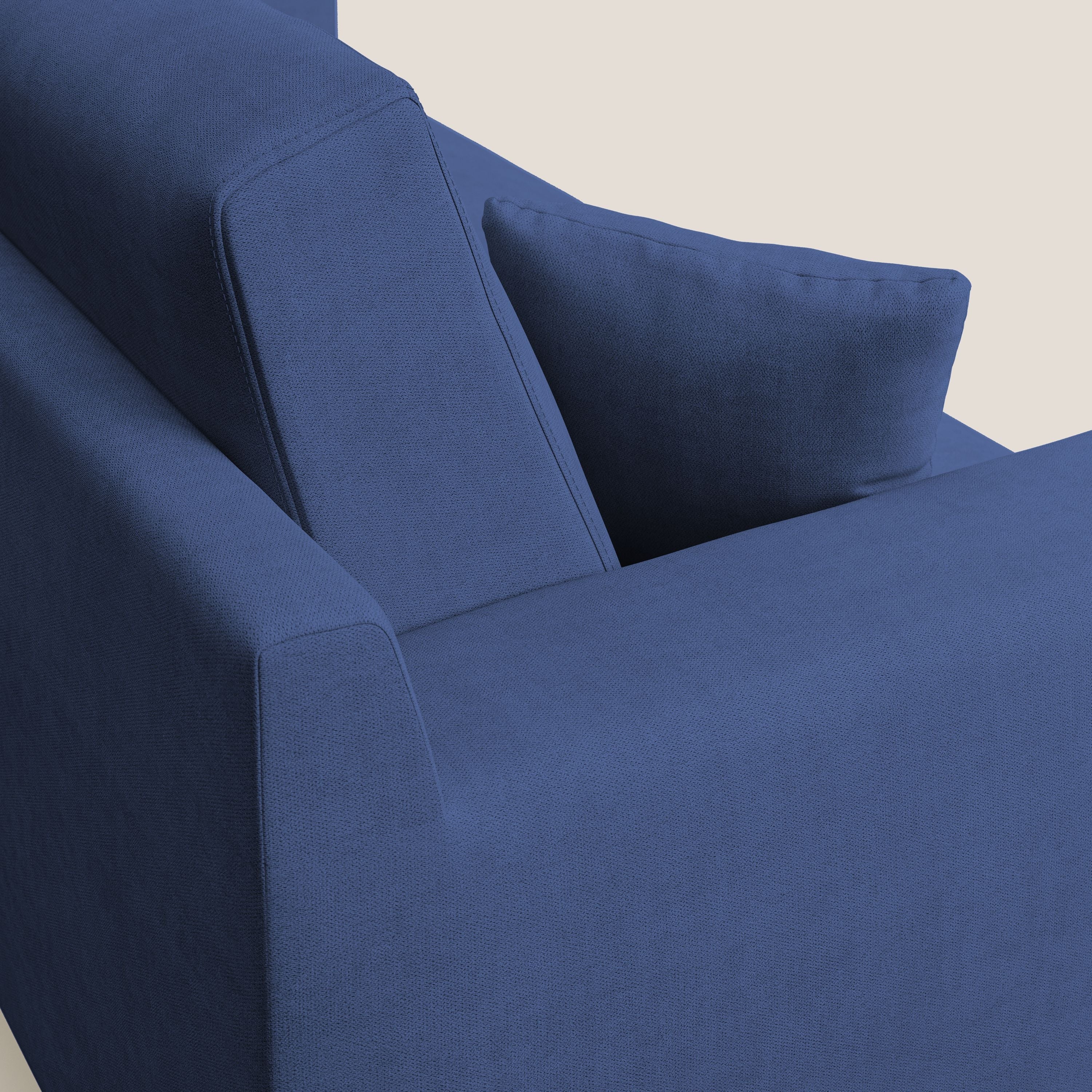 Danish canapé moderne en tissu doux imperméable T02 bleu - Image 6