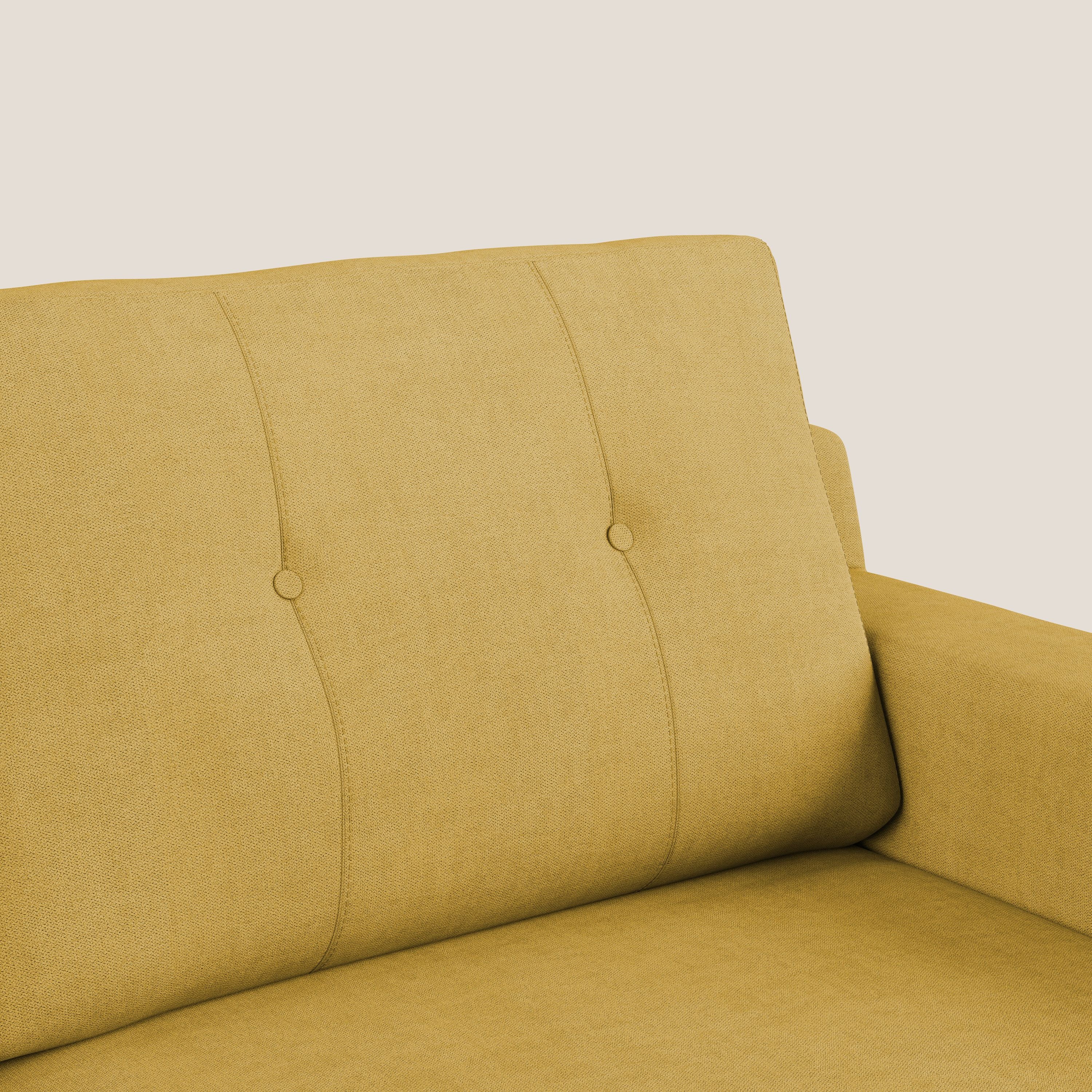 Danish canapé moderne en tissu doux imperméable T02 jaune - Image 8