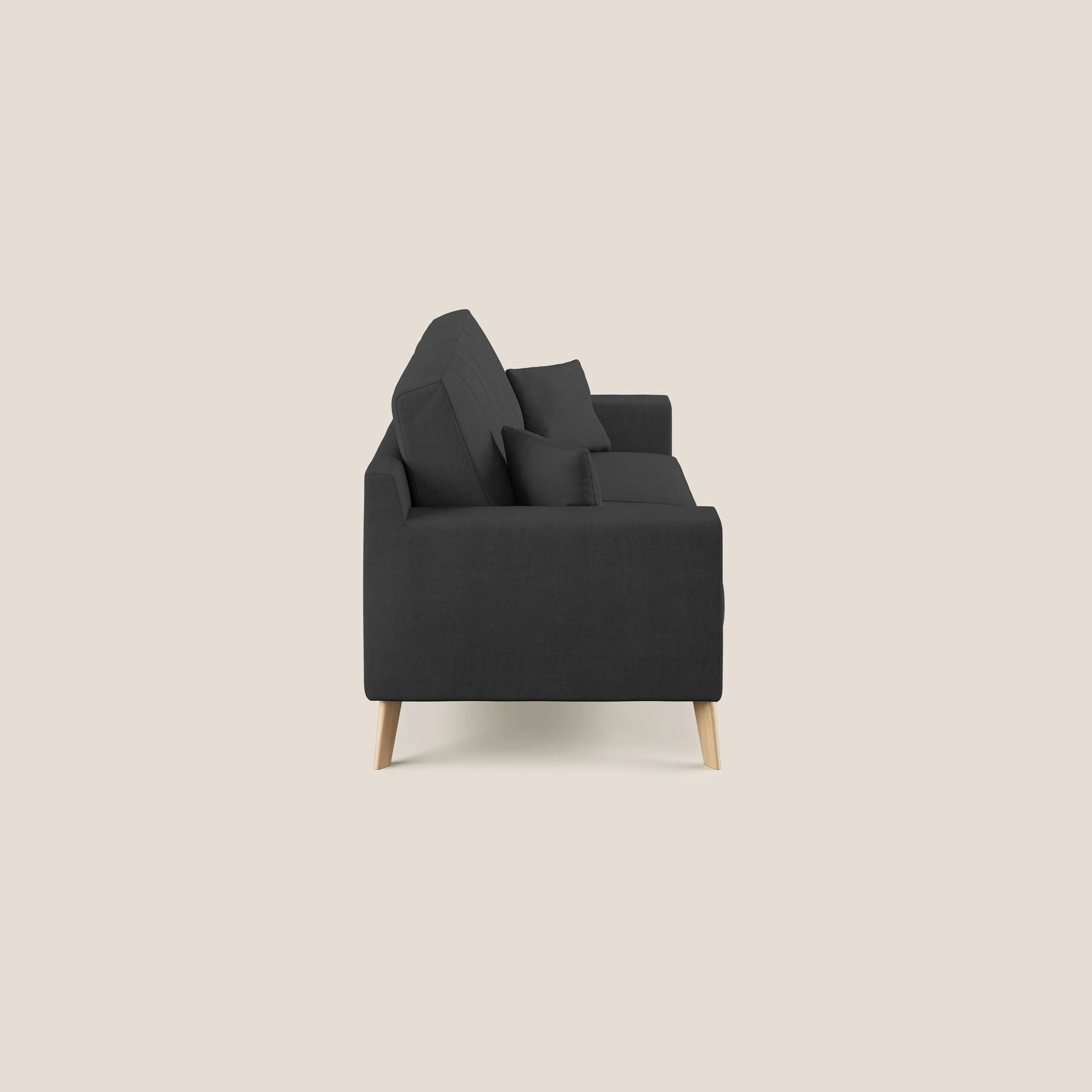 Danish canapé moderne en tissu doux imperméable T02 noir - Image 3