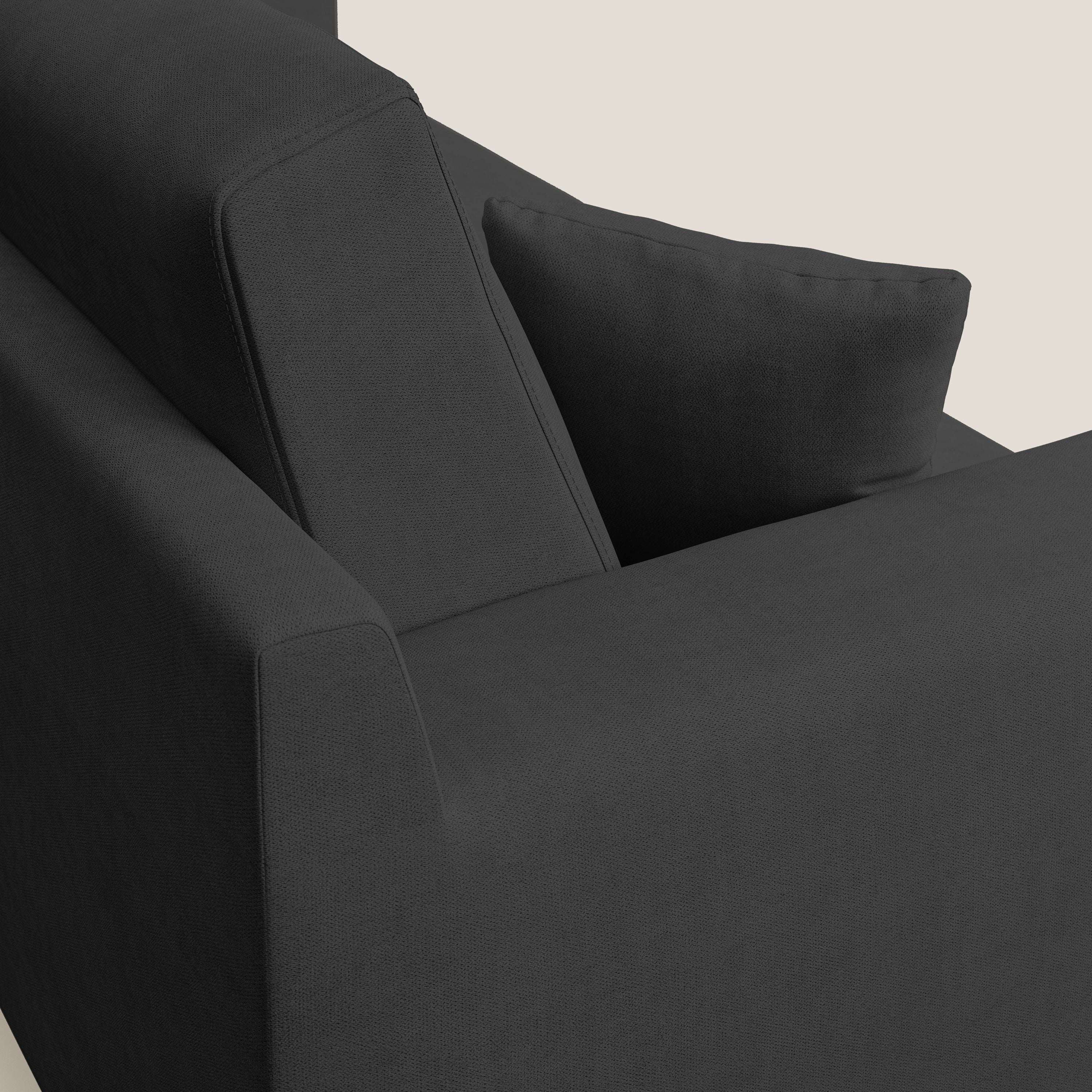 Danish canapé moderne en tissu doux imperméable T02 noir - Image 6