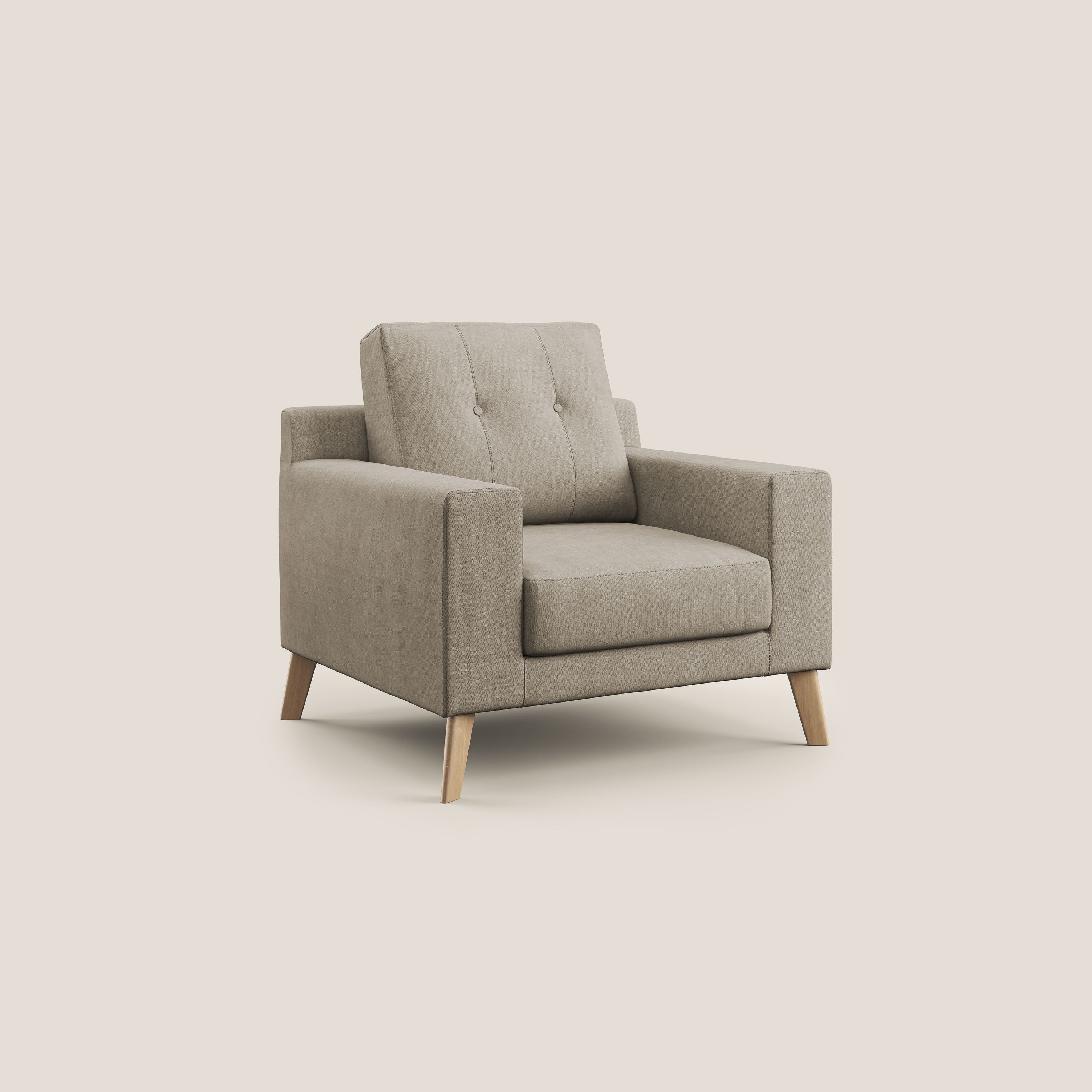 Danish Fauteuil en tissu doux imperméable T02 beige - Image 2