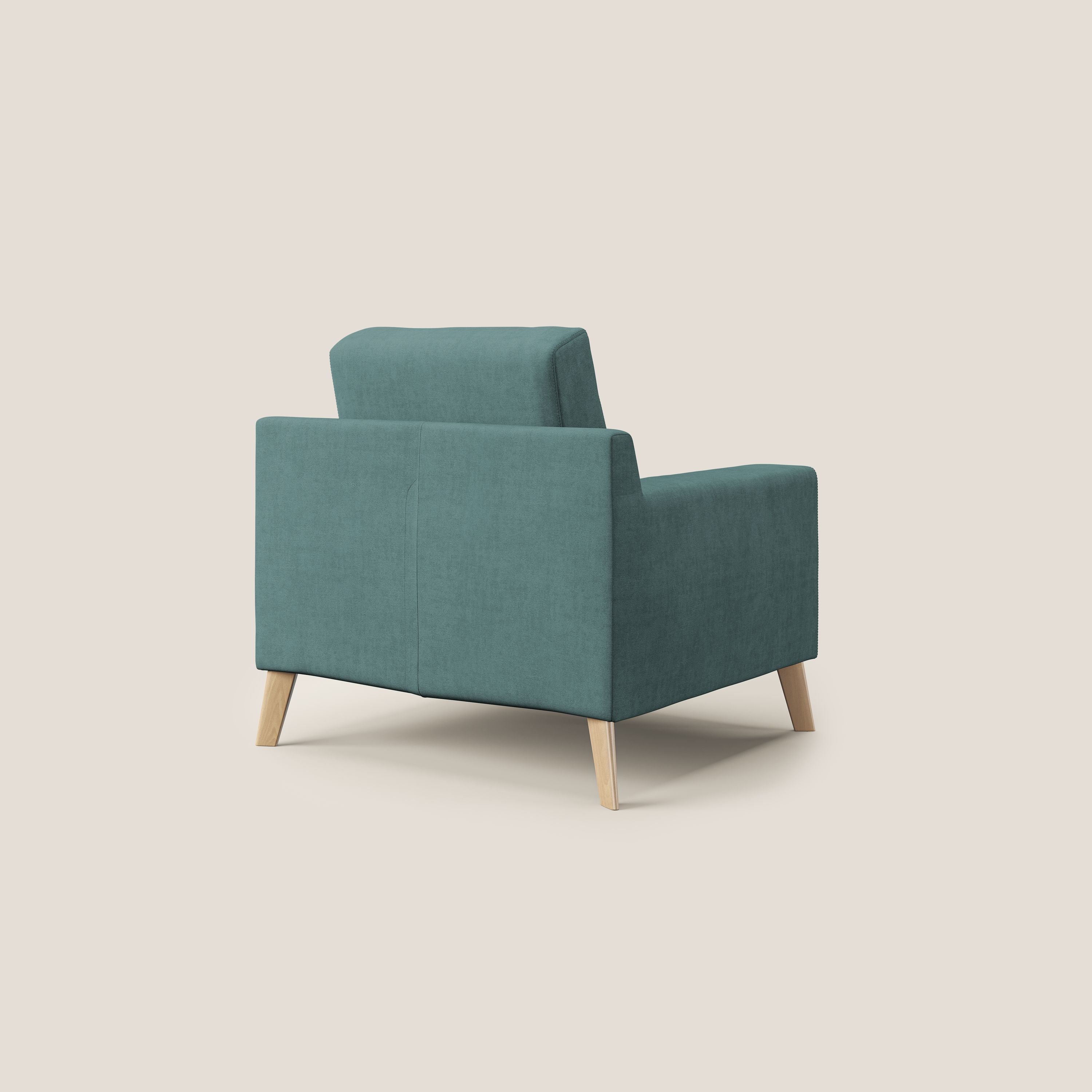 Danish Fauteuil en tissu doux imperméable T02 bleu canard - Image 4
