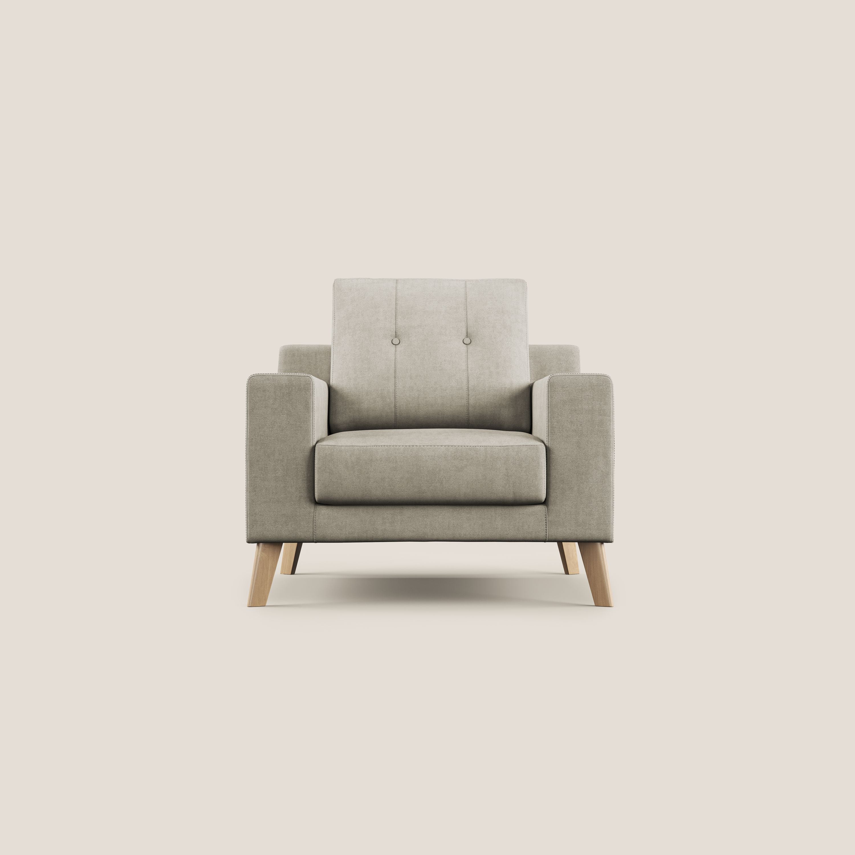 Danish Fauteuil en tissu doux imperméable T02 crème - Image 3