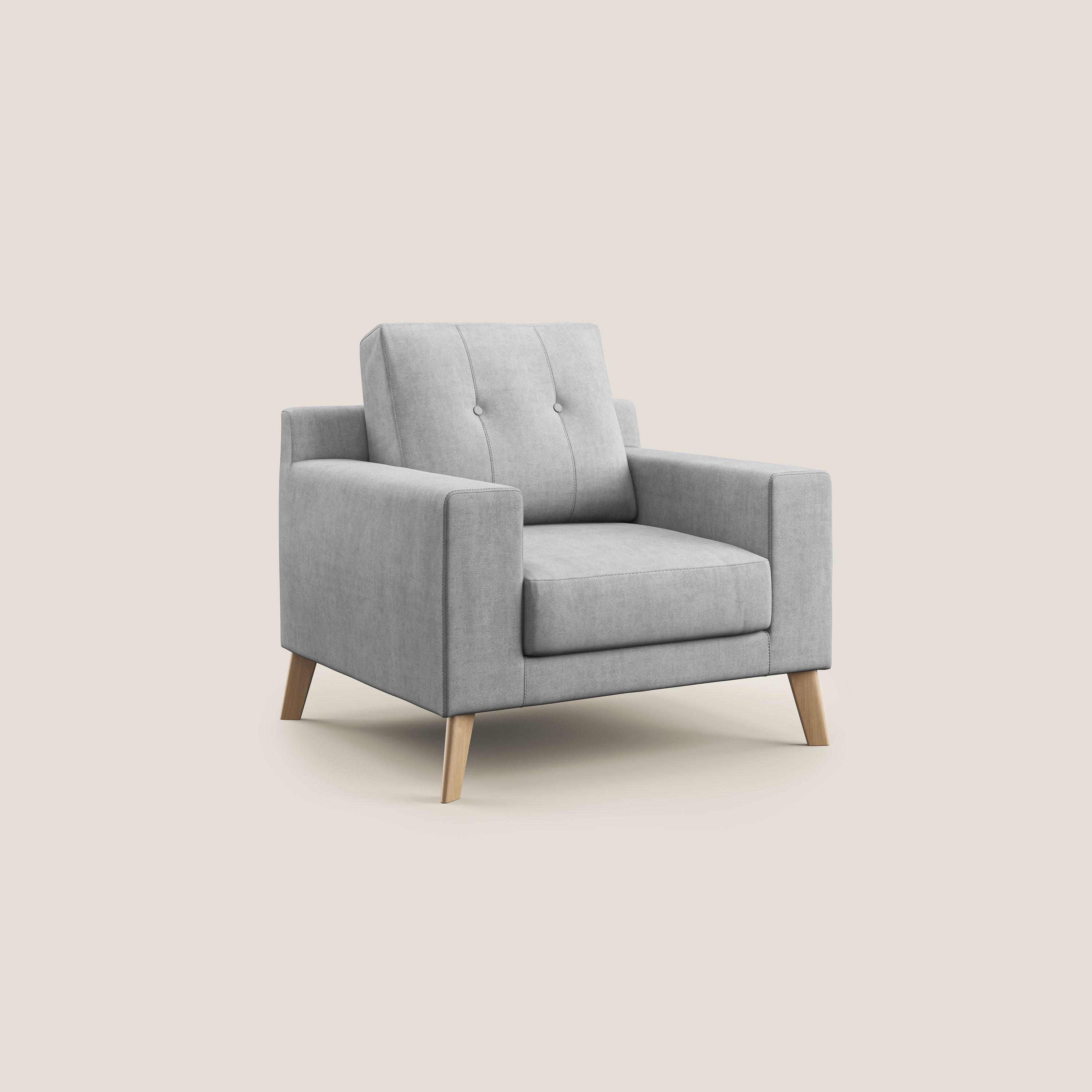 Danish Fauteuil en tissu doux imperméable T02 gris clair - Image 2