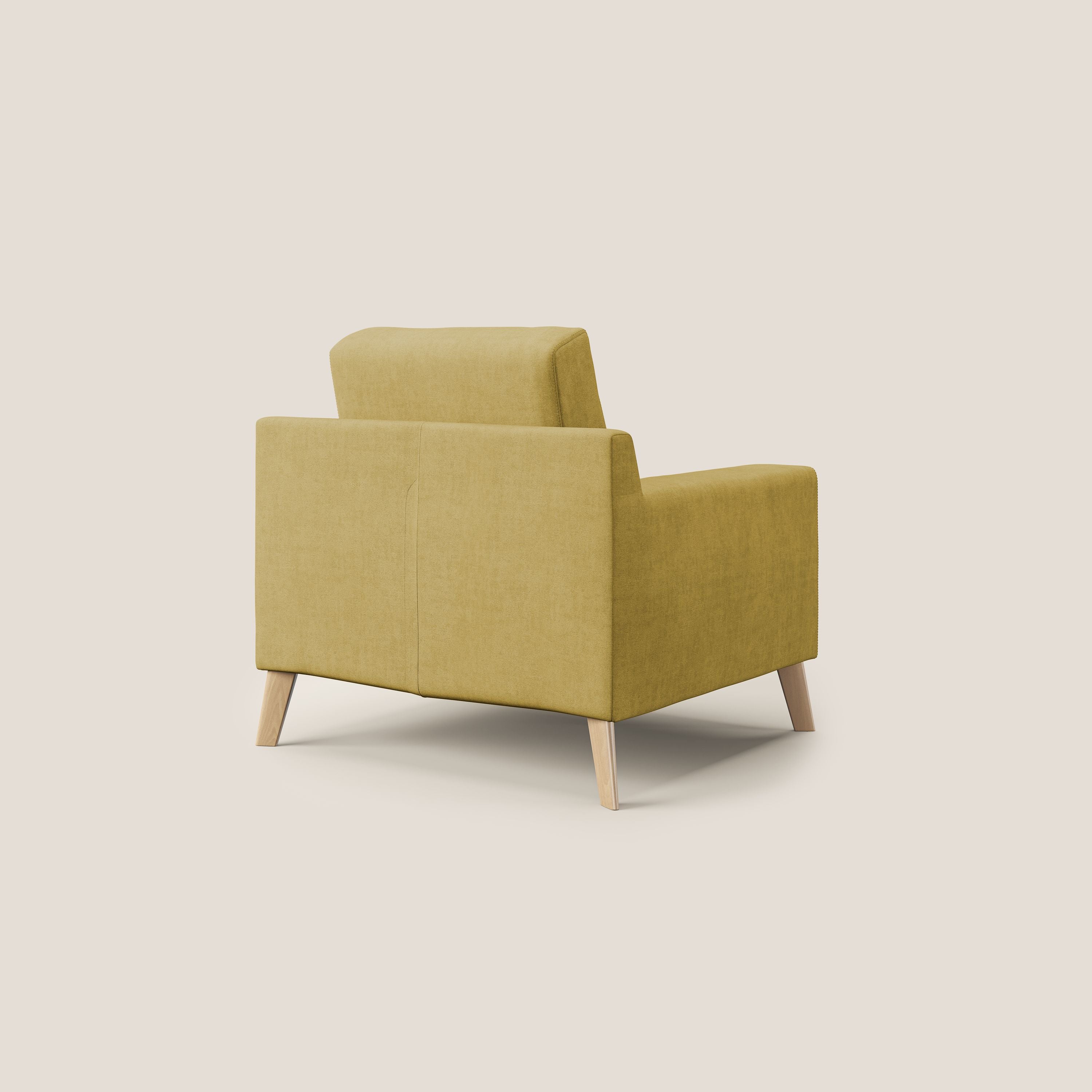 Danish Fauteuil en tissu doux imperméable T02 jaune - Image 4
