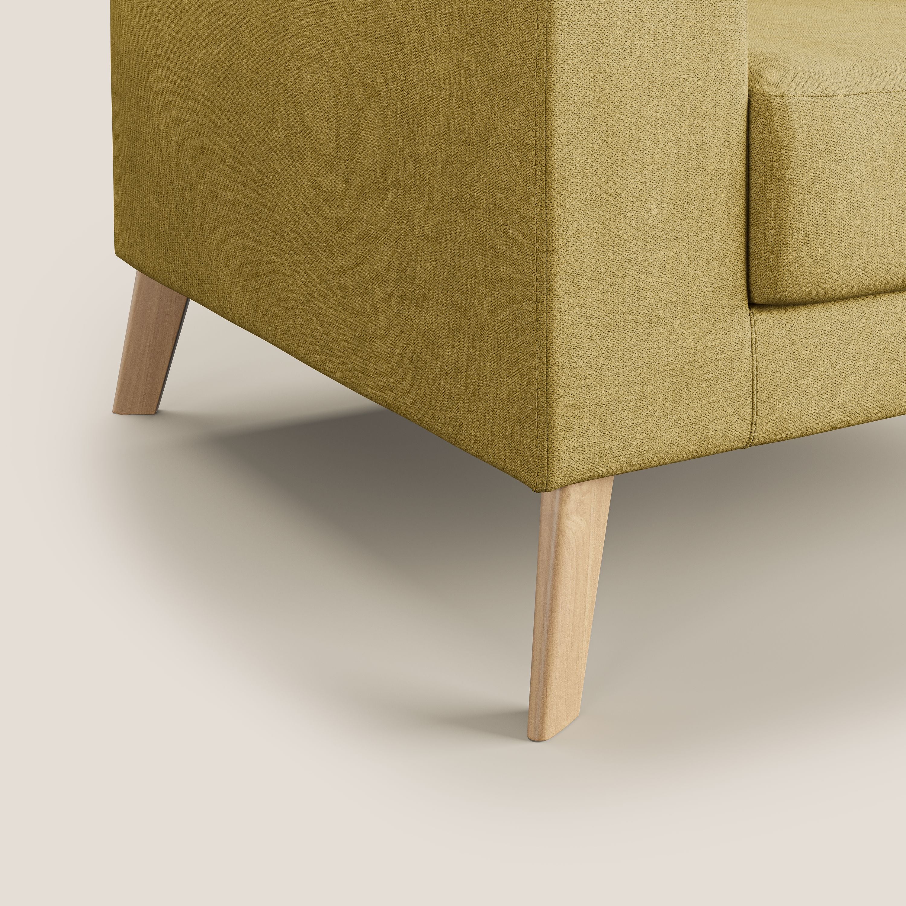 Danish Fauteuil en tissu doux imperméable T02 jaune - Image 5