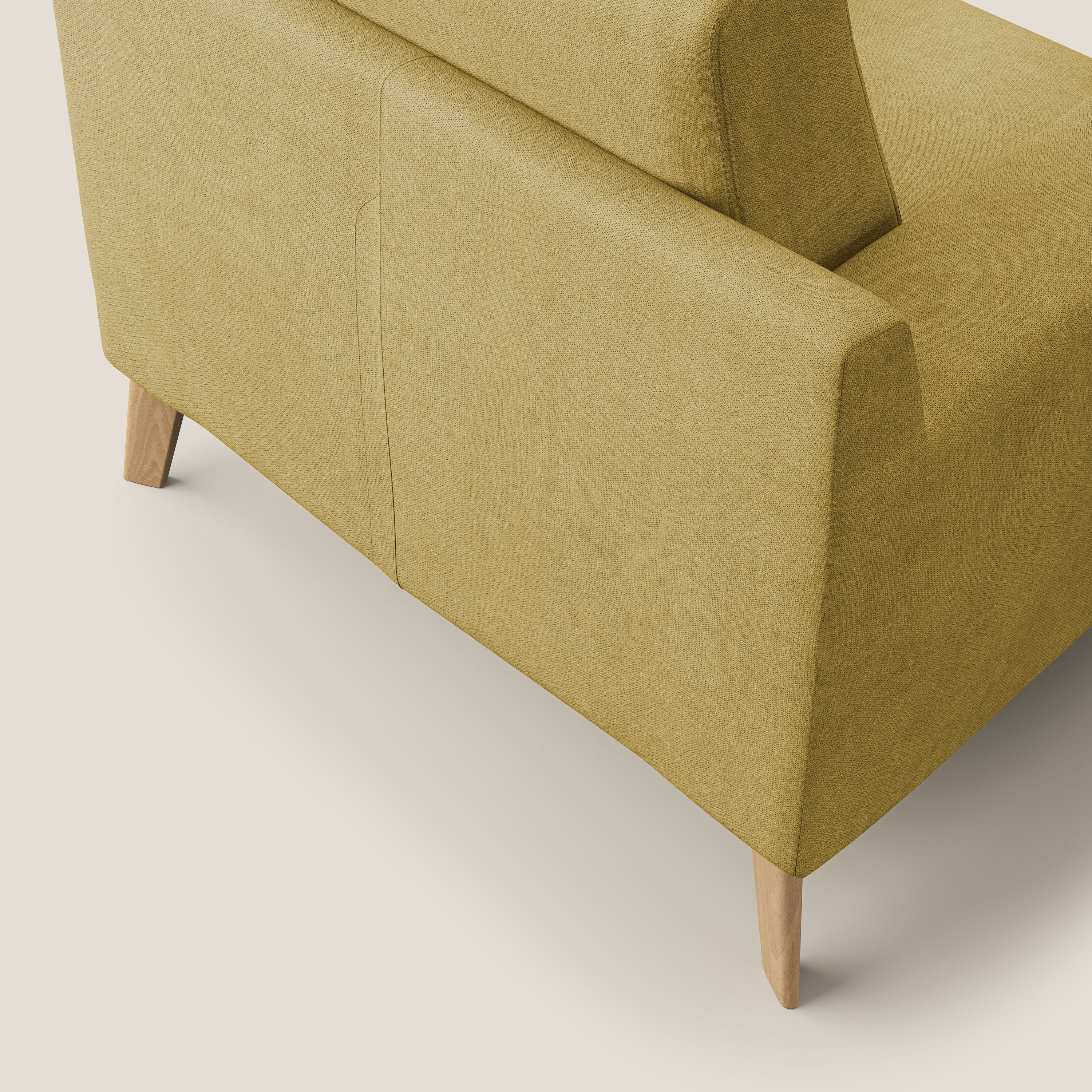 Danish Fauteuil en tissu doux imperméable T02 jaune - Image 6