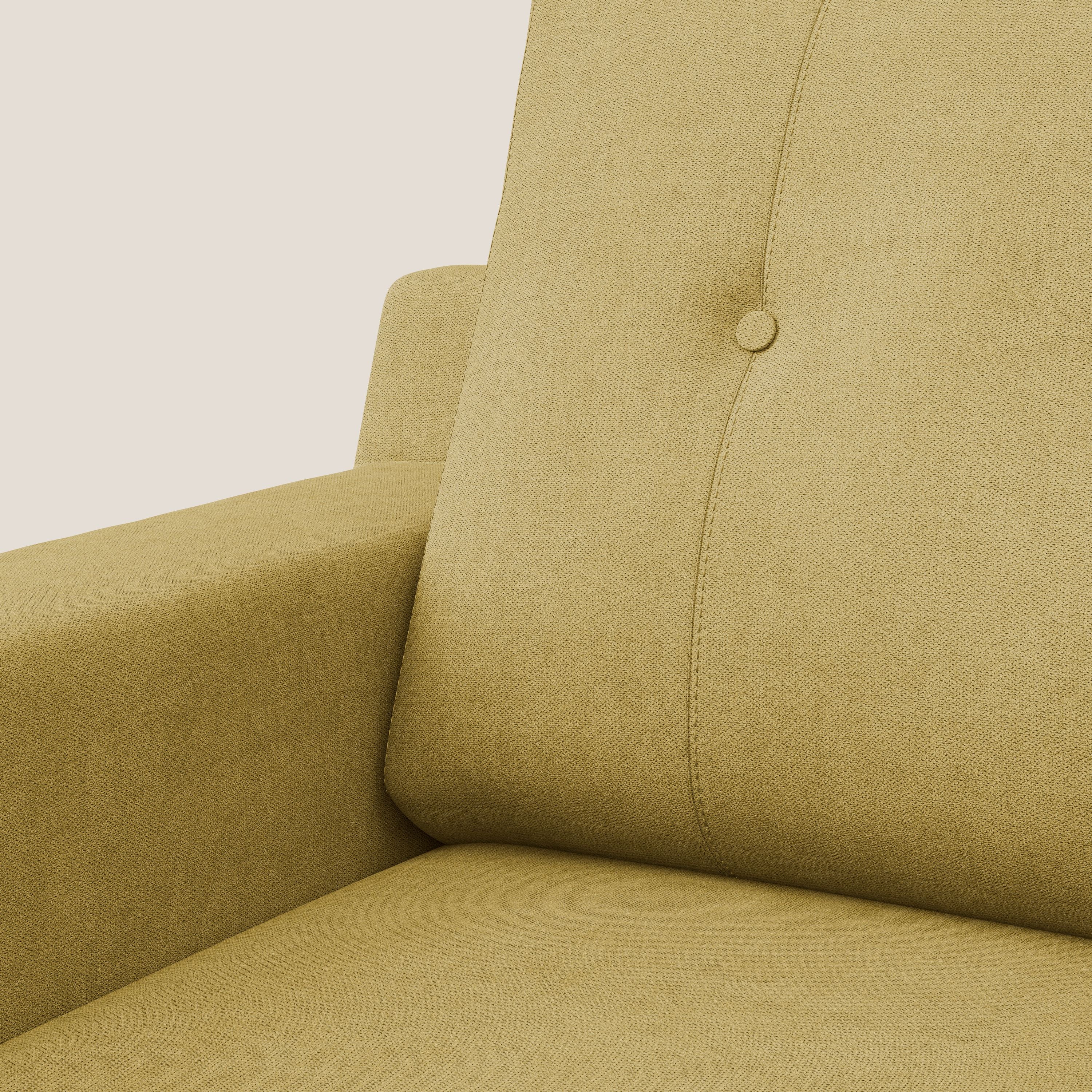 Danish Fauteuil en tissu doux imperméable T02 jaune - Image 7