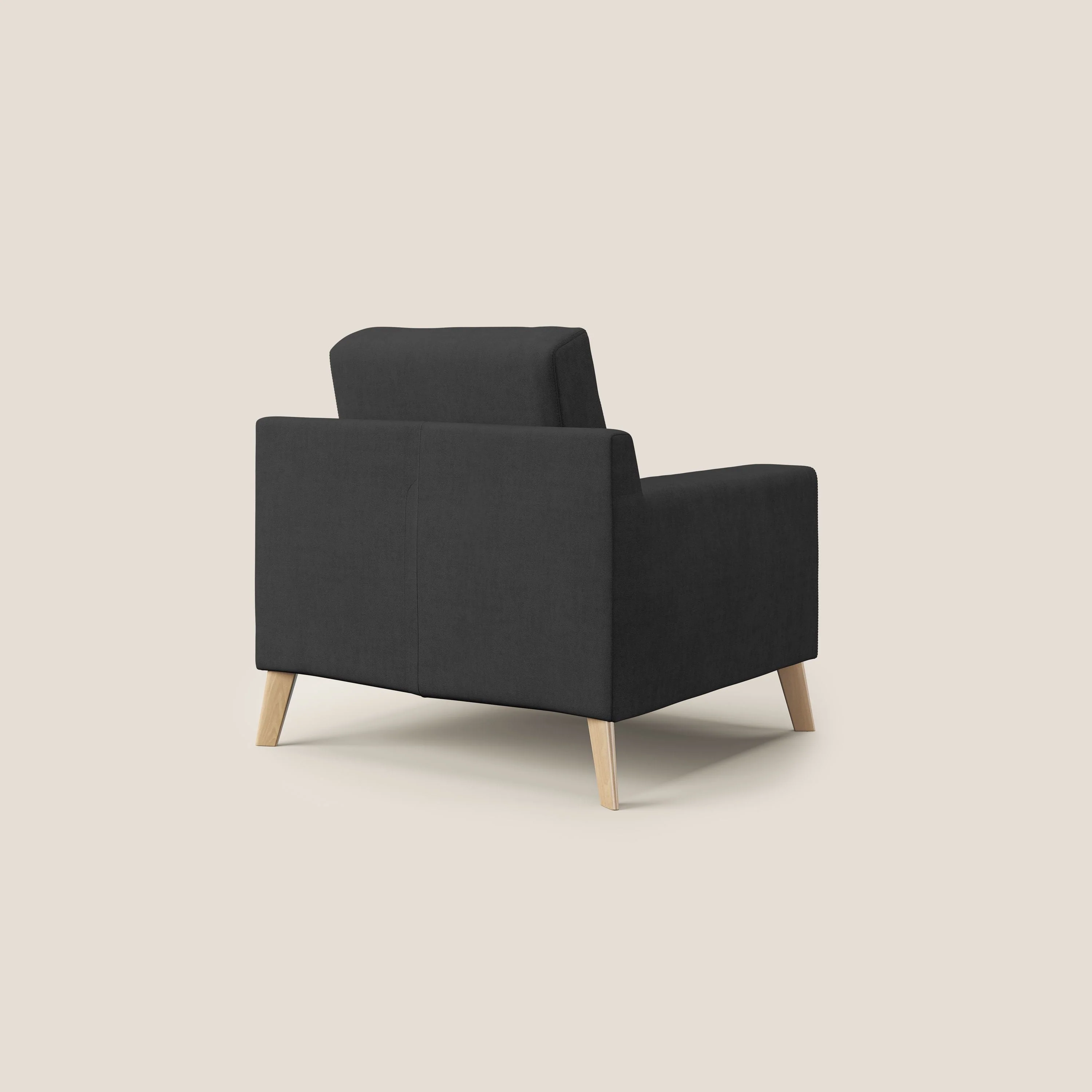 Danish Fauteuil en tissu doux imperméable T02 noir - Image 4