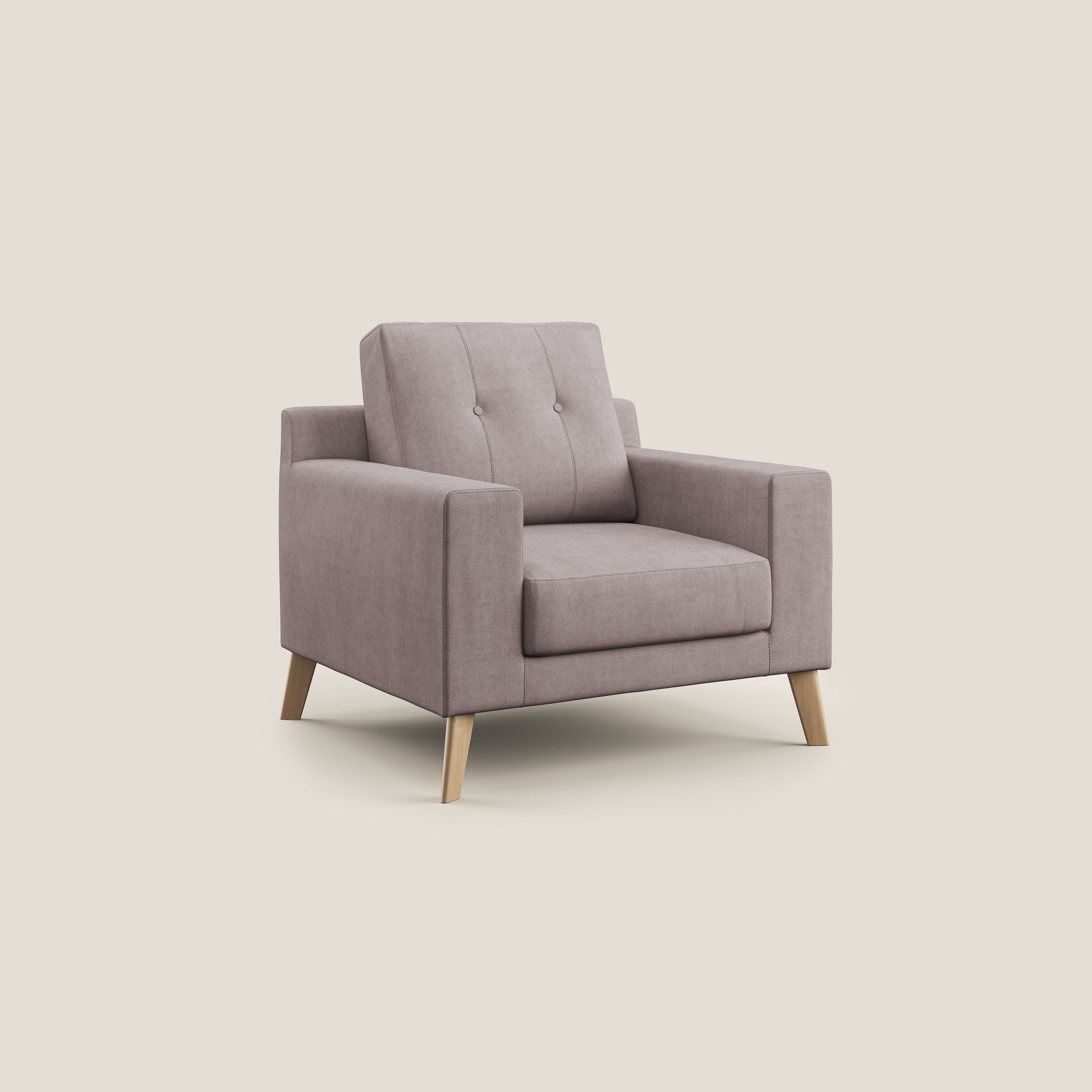 Danish Fauteuil en tissu doux imperméable T02 rose - Image 2