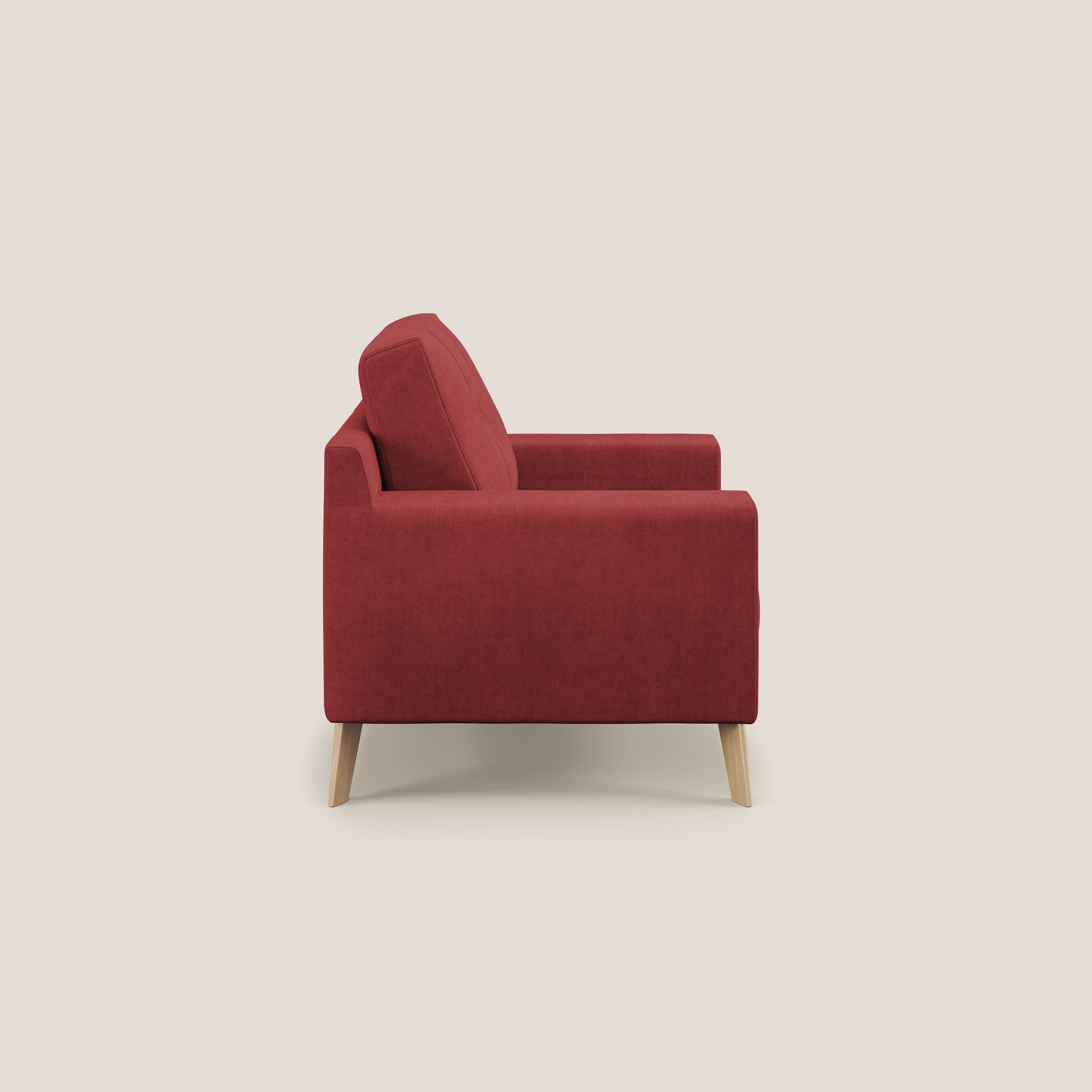 Danish Fauteuil en tissu doux imperméable T02 rouge - Image 3