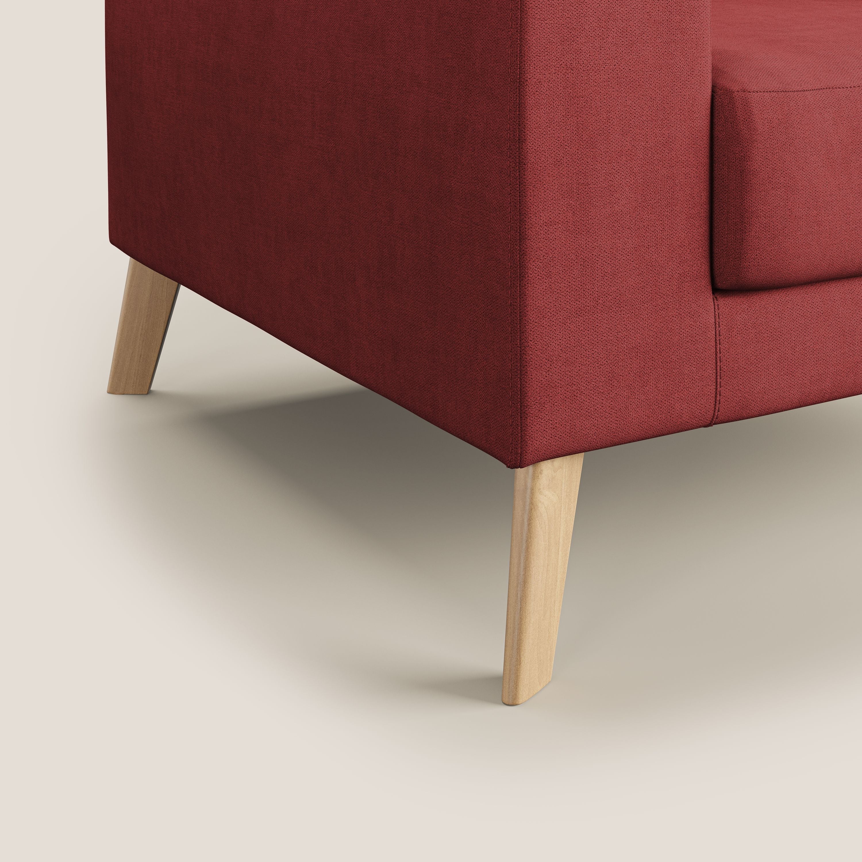 Danish Fauteuil en tissu doux imperméable T02 rouge - Image 5