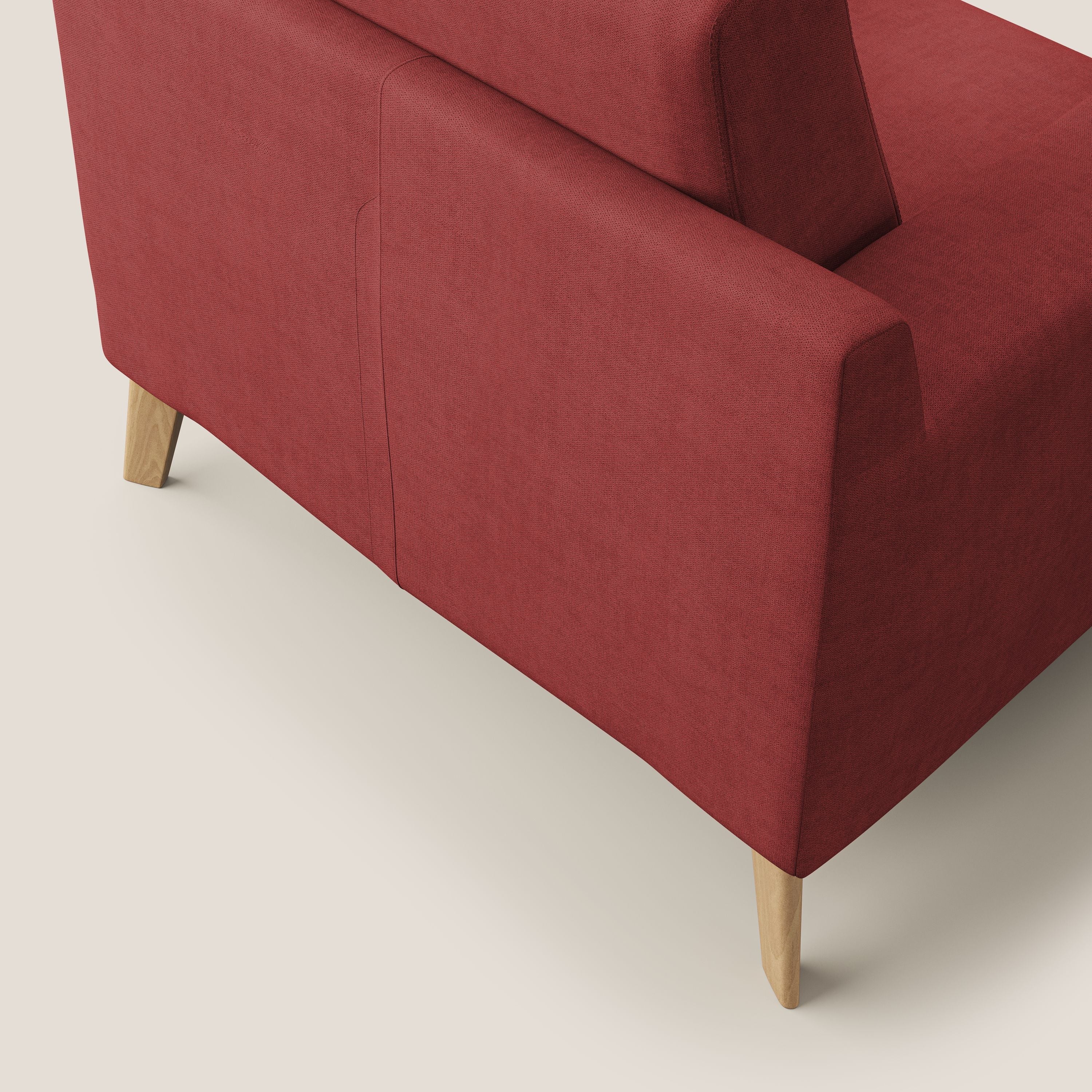 Danish Fauteuil en tissu doux imperméable T02 rouge - Image 6