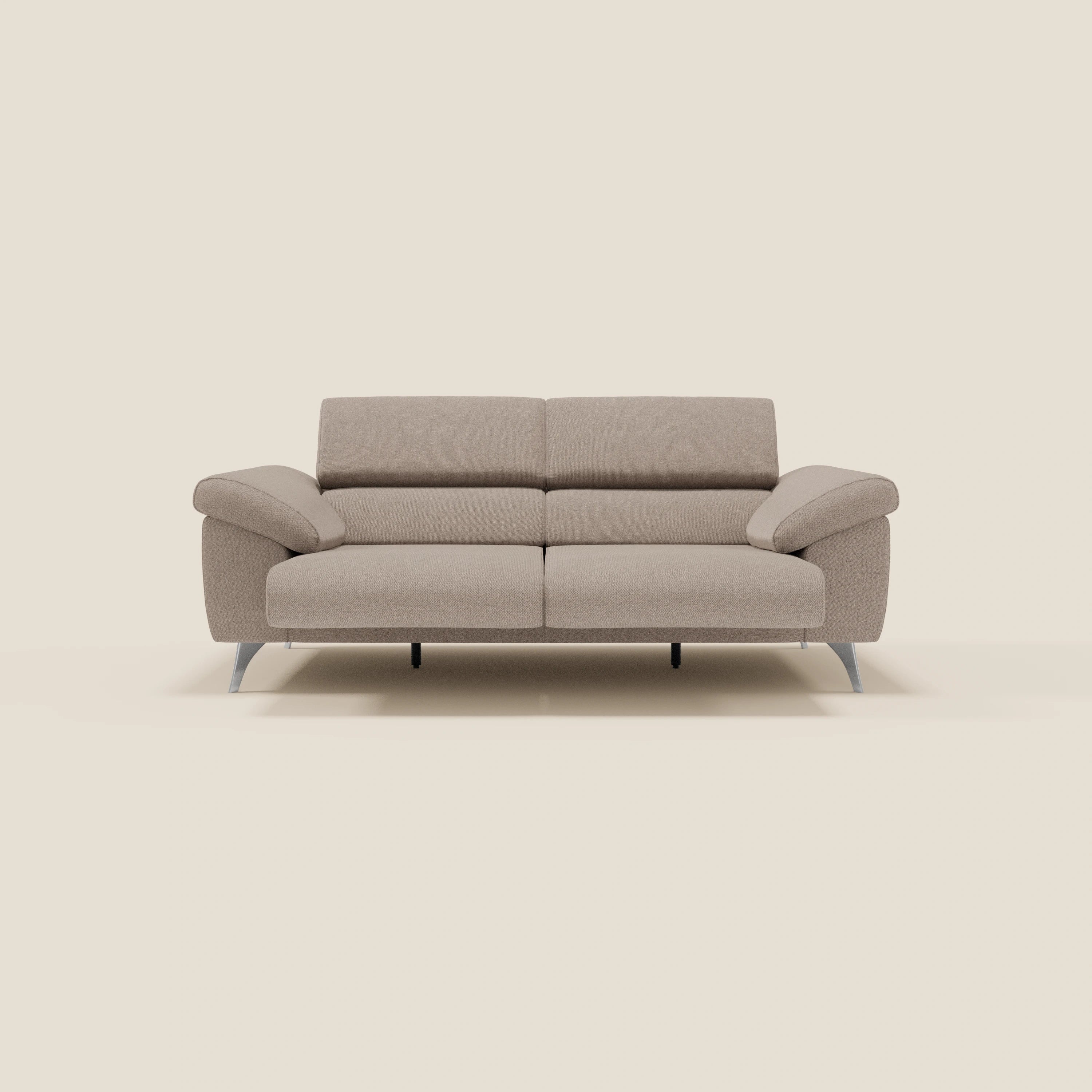 Donatello Canapé avec assises extensibles accoudoirs avec coffre et têtières inclinables en tissu détachable T23 tortora - Image 11