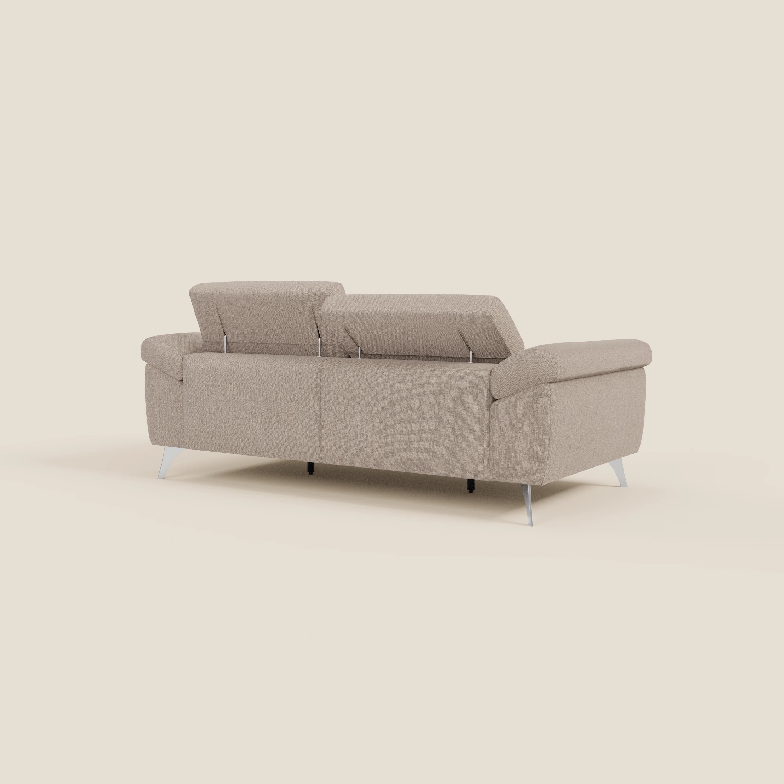 Donatello Canapé avec assises extensibles accoudoirs avec coffre et têtières inclinables en tissu détachable T23 tortora - Image 7