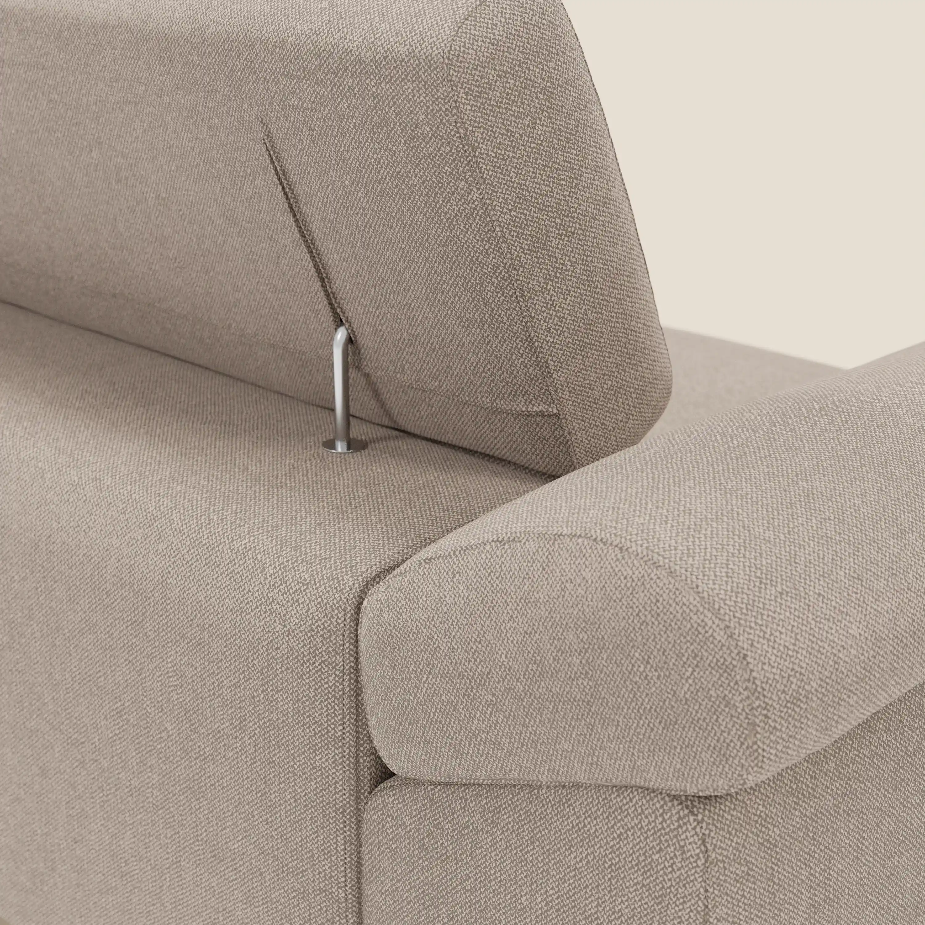 Donatello Canapé avec assises extensibles accoudoirs avec coffre et têtières inclinables en tissu détachable T23 tortora - Image 9