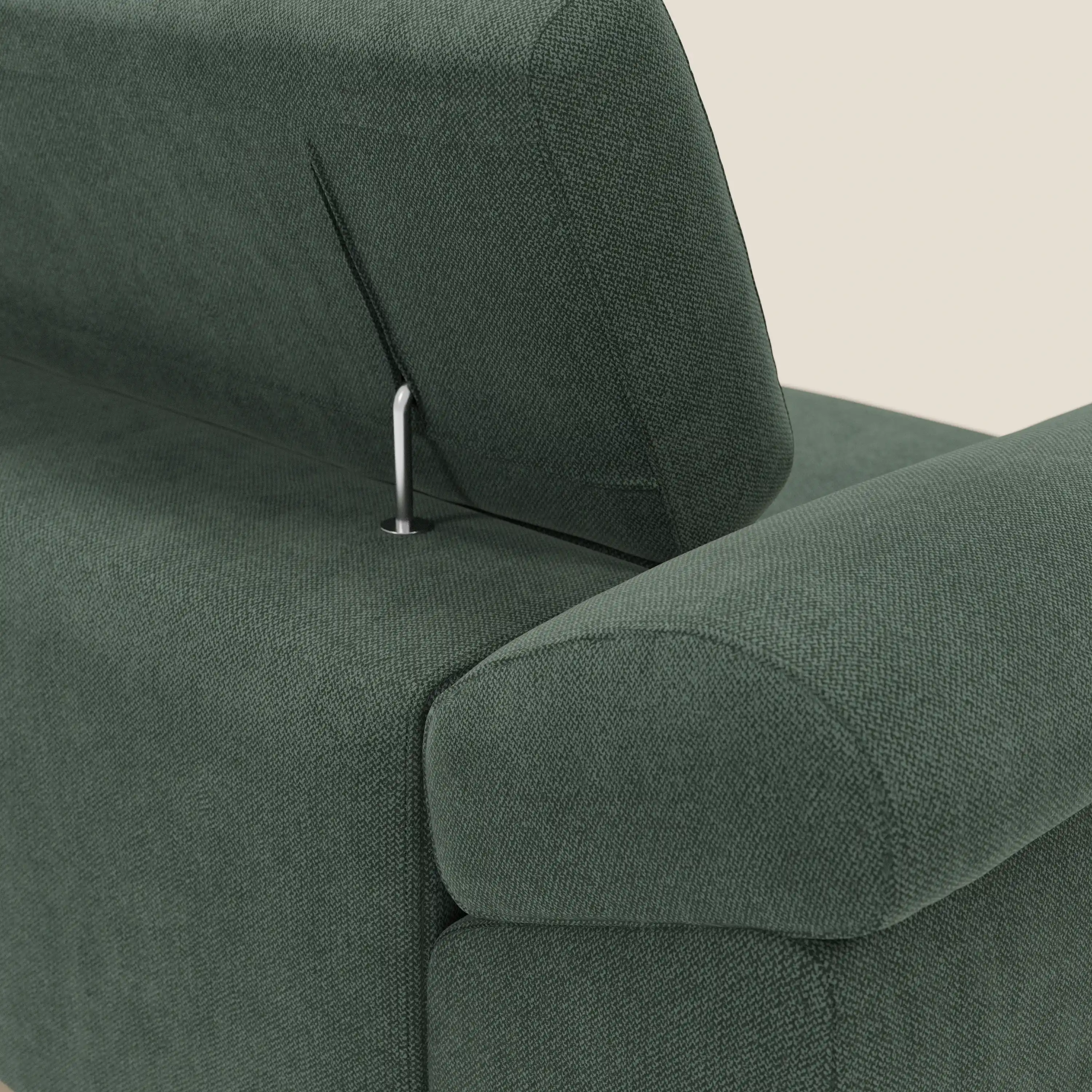 Donatello Canapé avec assises extensibles accoudoirs avec coffre et têtières inclinables en tissu détachable T23 vert - Image 9