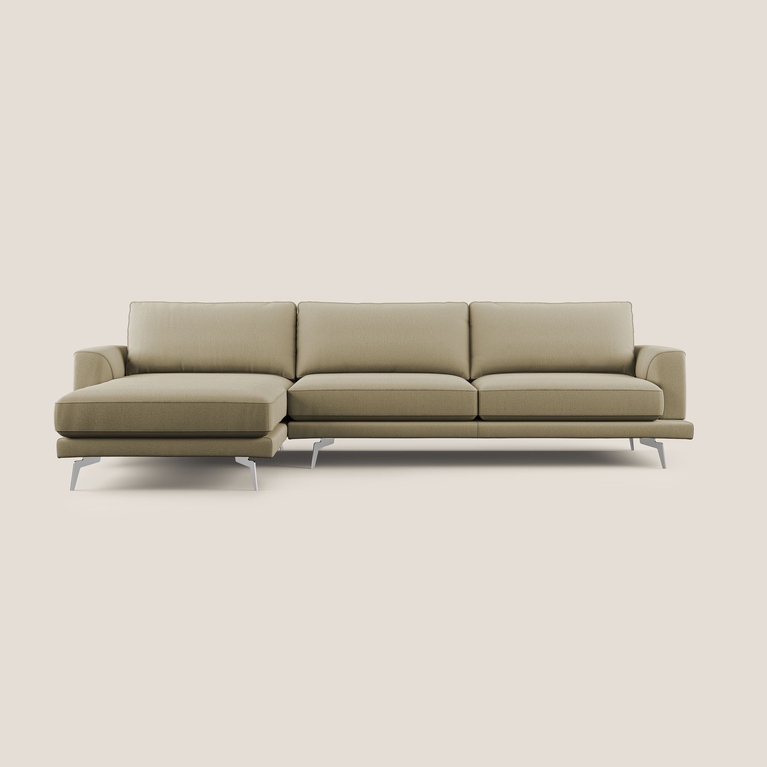 Dorian canapé d'angle moderne en tissu doux anti-tache T05 camel - Image 10
