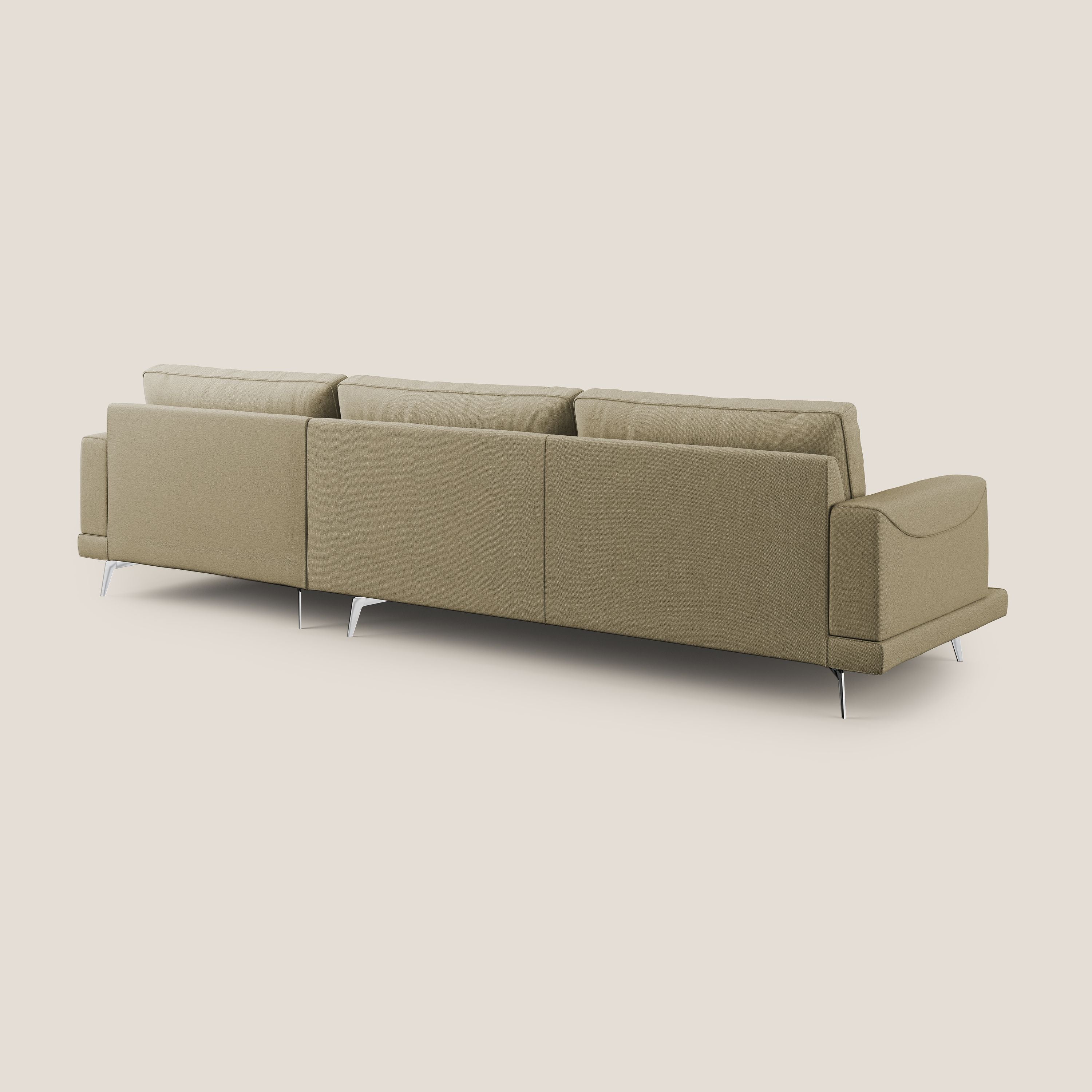 Dorian canapé d'angle moderne en tissu doux anti-tache T05 camel - Image 5