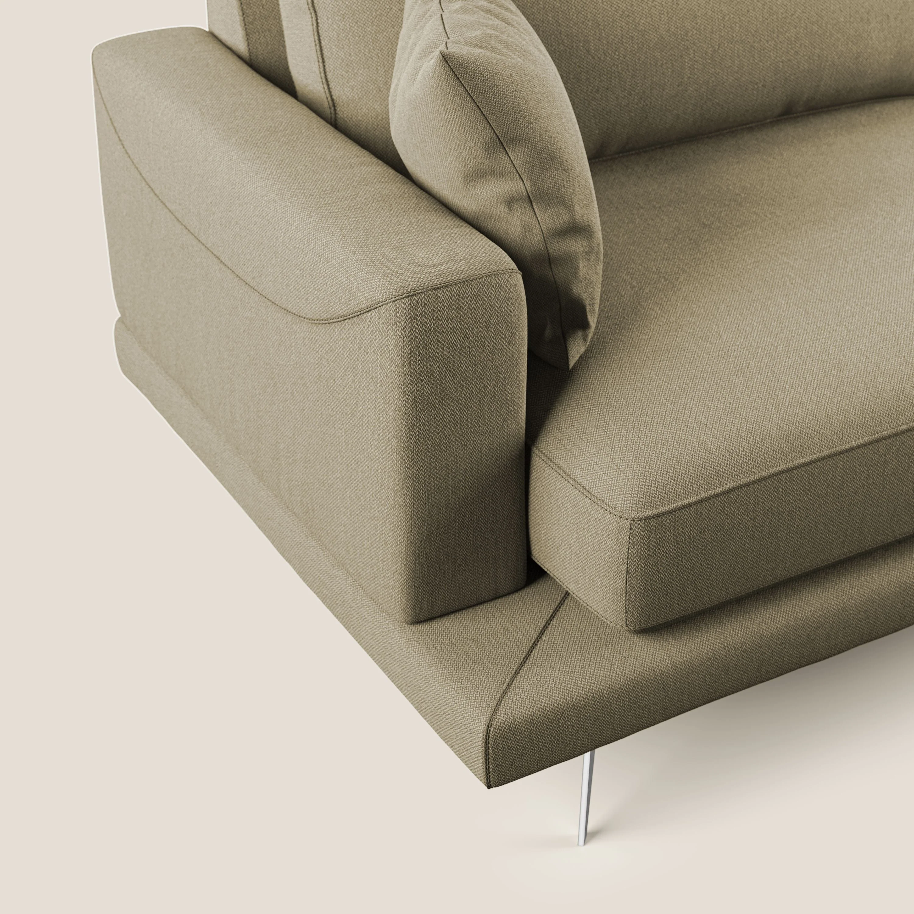 Dorian canapé d'angle moderne en tissu doux anti-tache T05 camel - Image 6