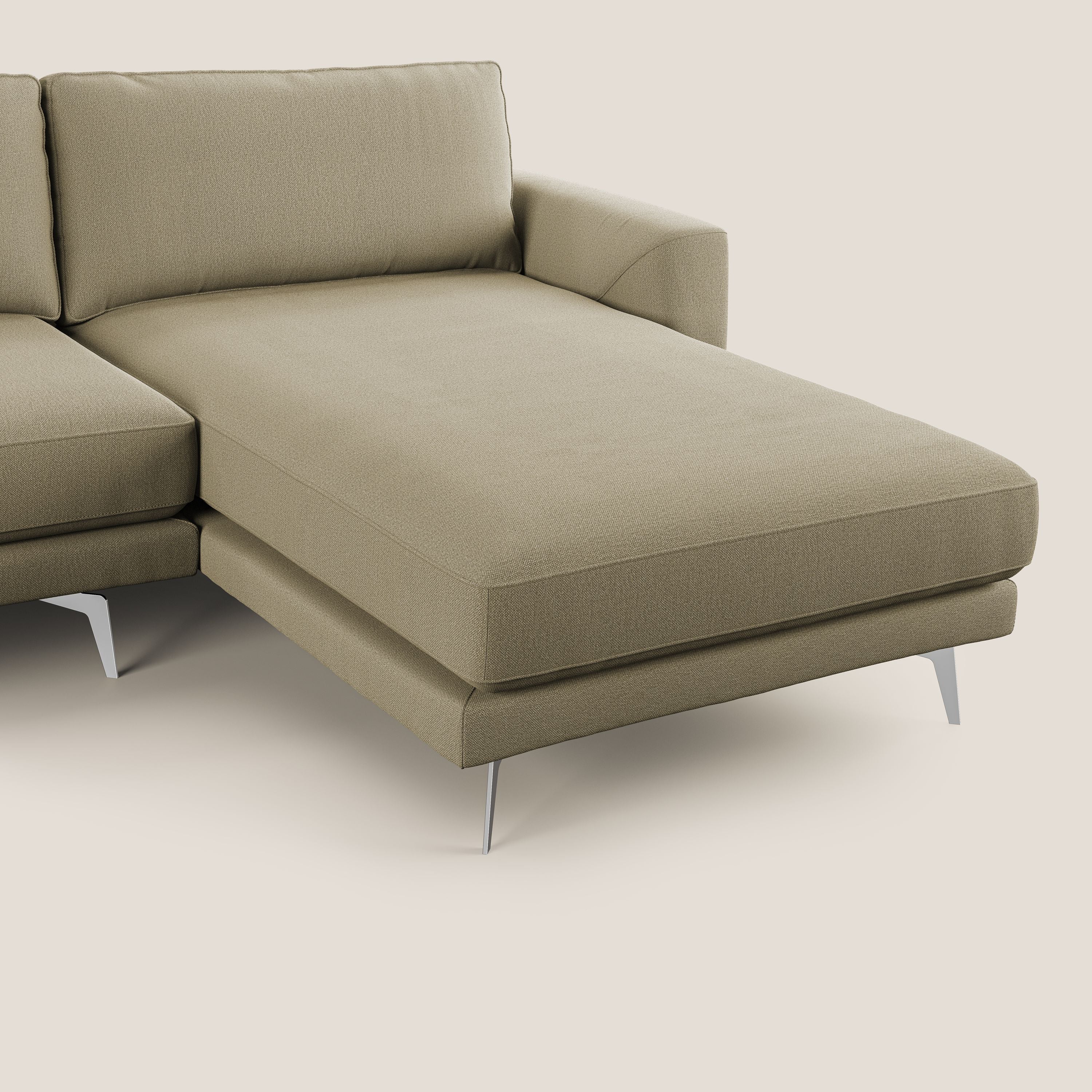 Dorian canapé d'angle moderne en tissu doux anti-tache T05 camel - Image 9