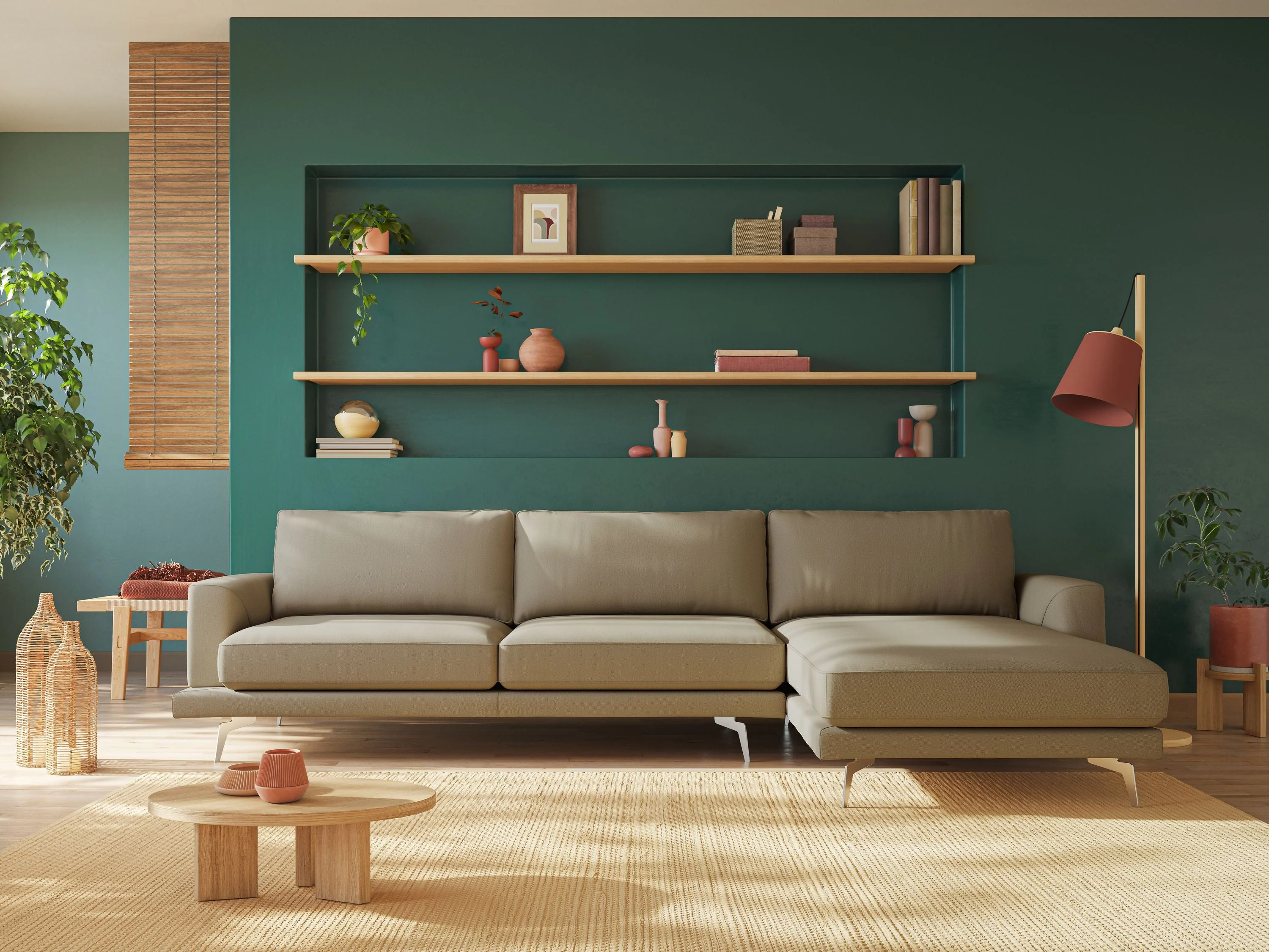 Dorian canapé d'angle moderne en tissu doux anti-tache T05 jaune - Image 12