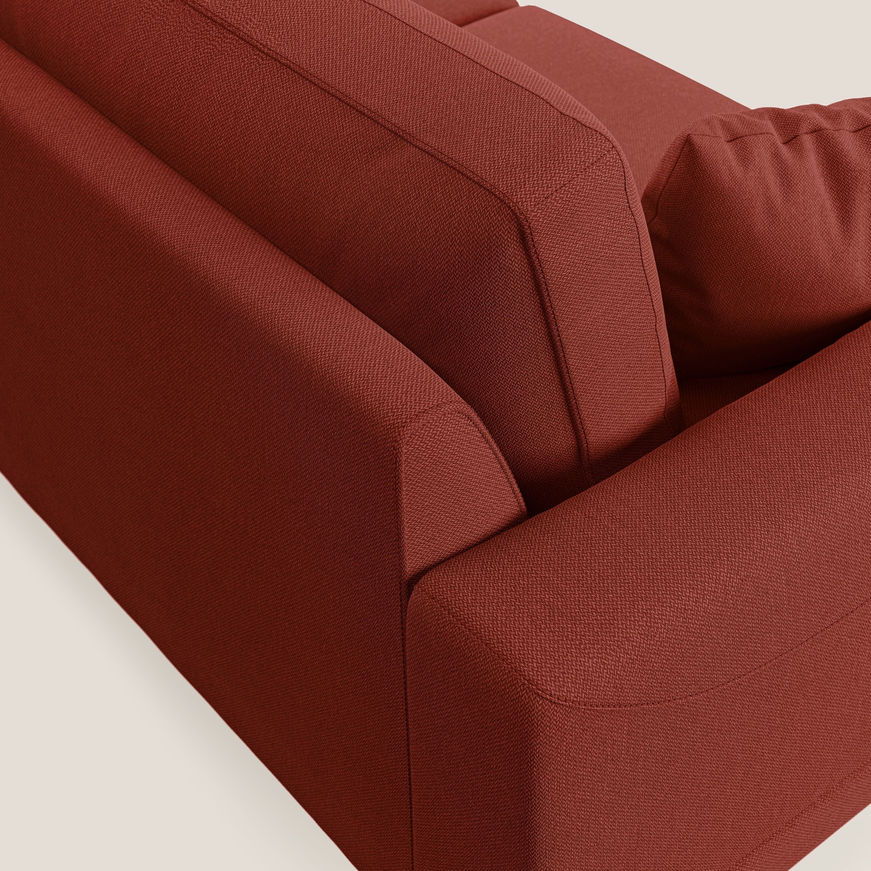 Dorian canapé d'angle moderne en tissu doux anti-tache T05 rouge - Image 6