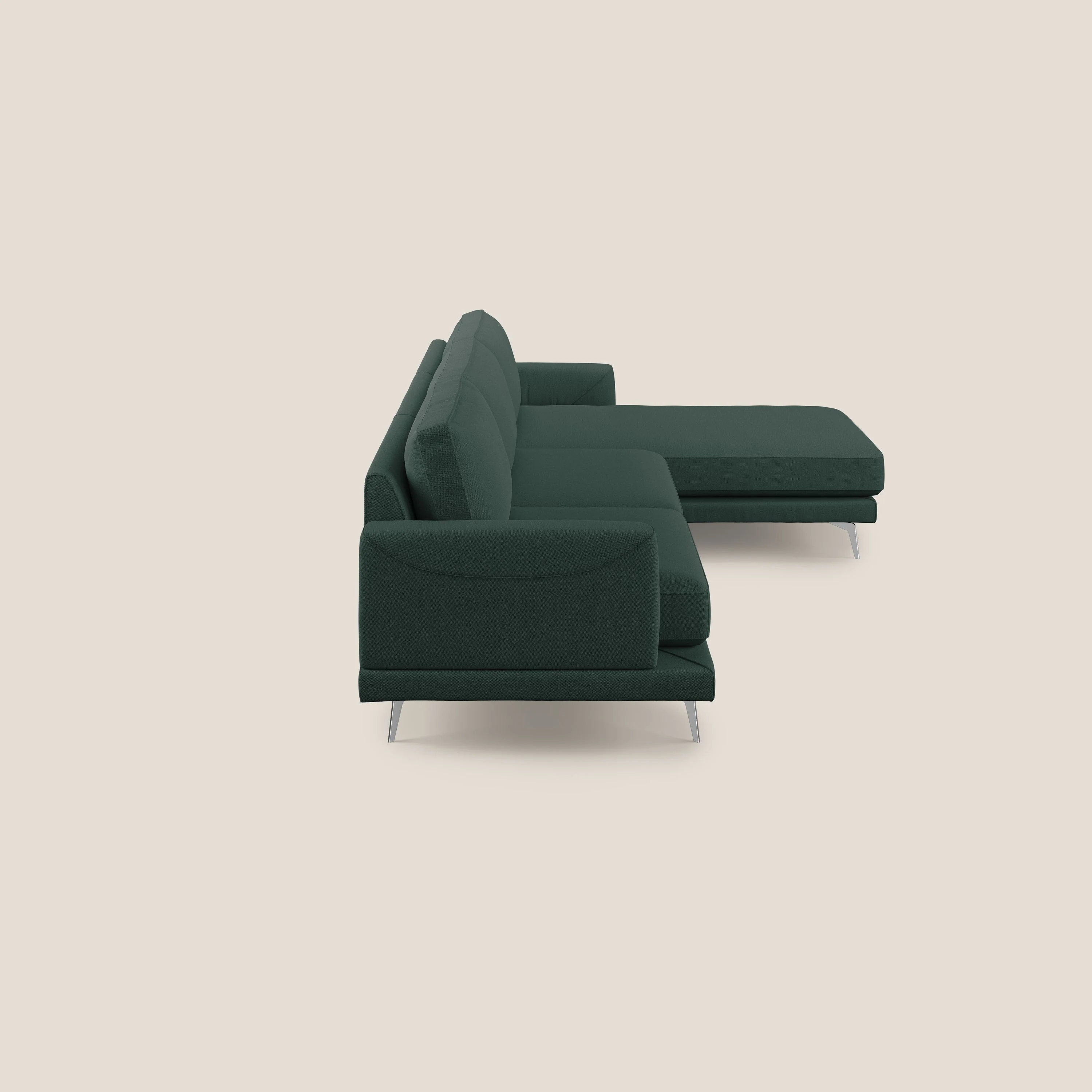 Dorian canapé d'angle moderne en tissu doux anti-tache T05 vert - Image 3