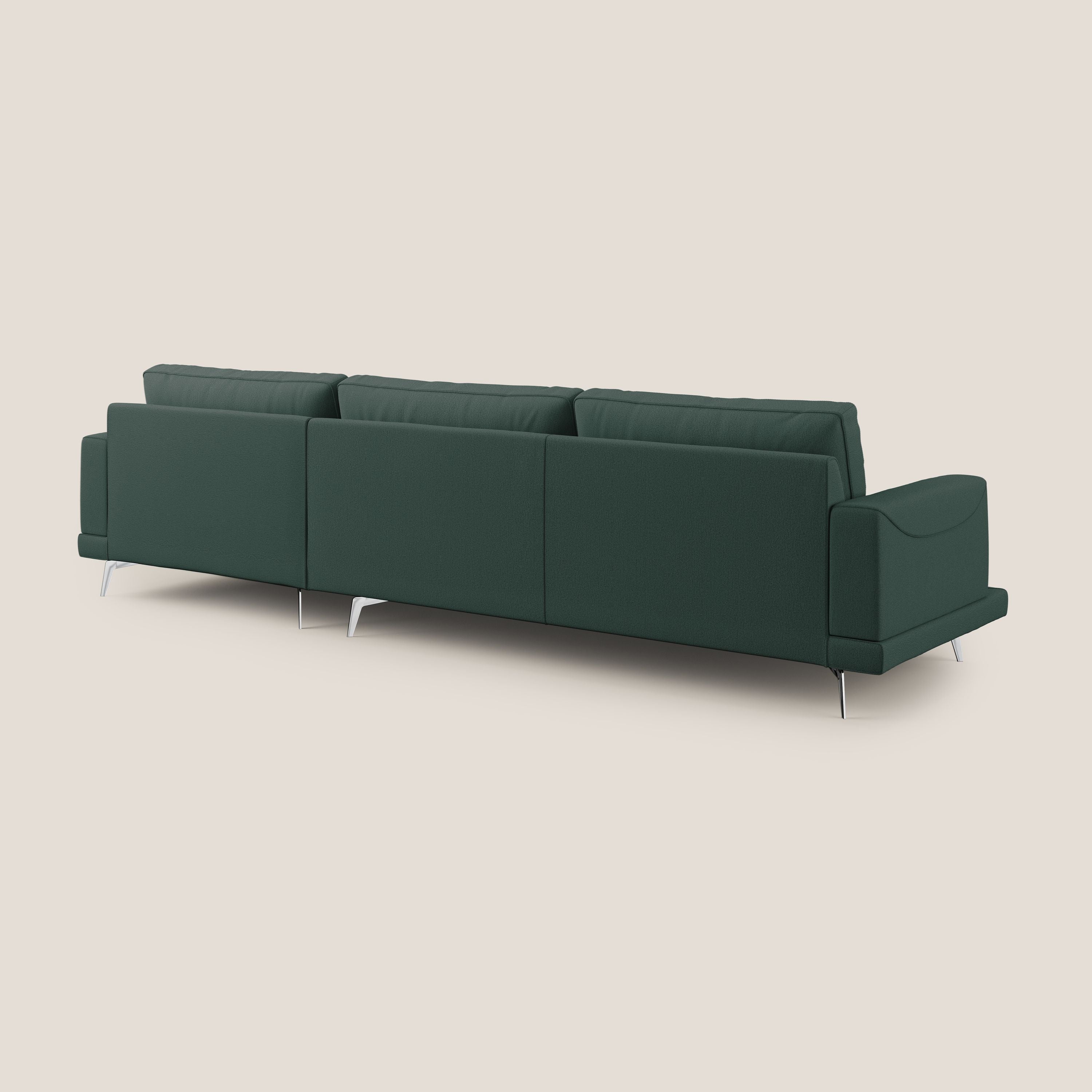Dorian canapé d'angle moderne en tissu doux anti-tache T05 vert - Image 4