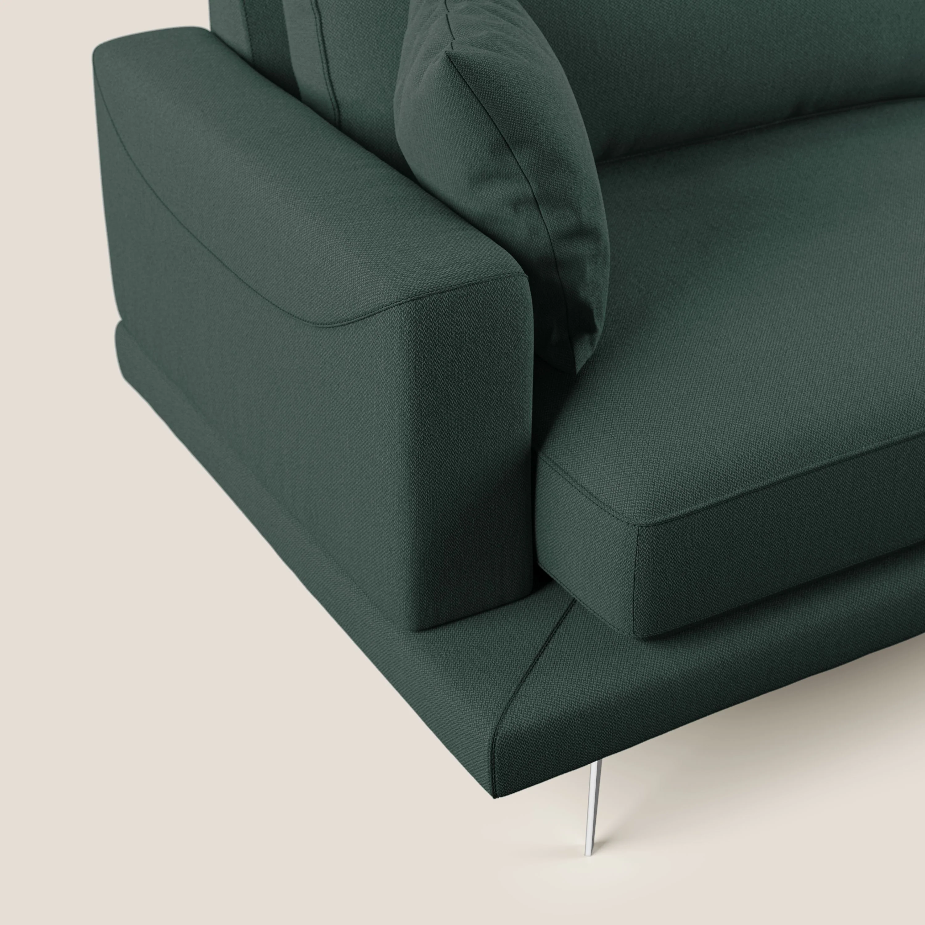 Dorian canapé d'angle moderne en tissu doux anti-tache T05 vert - Image 5