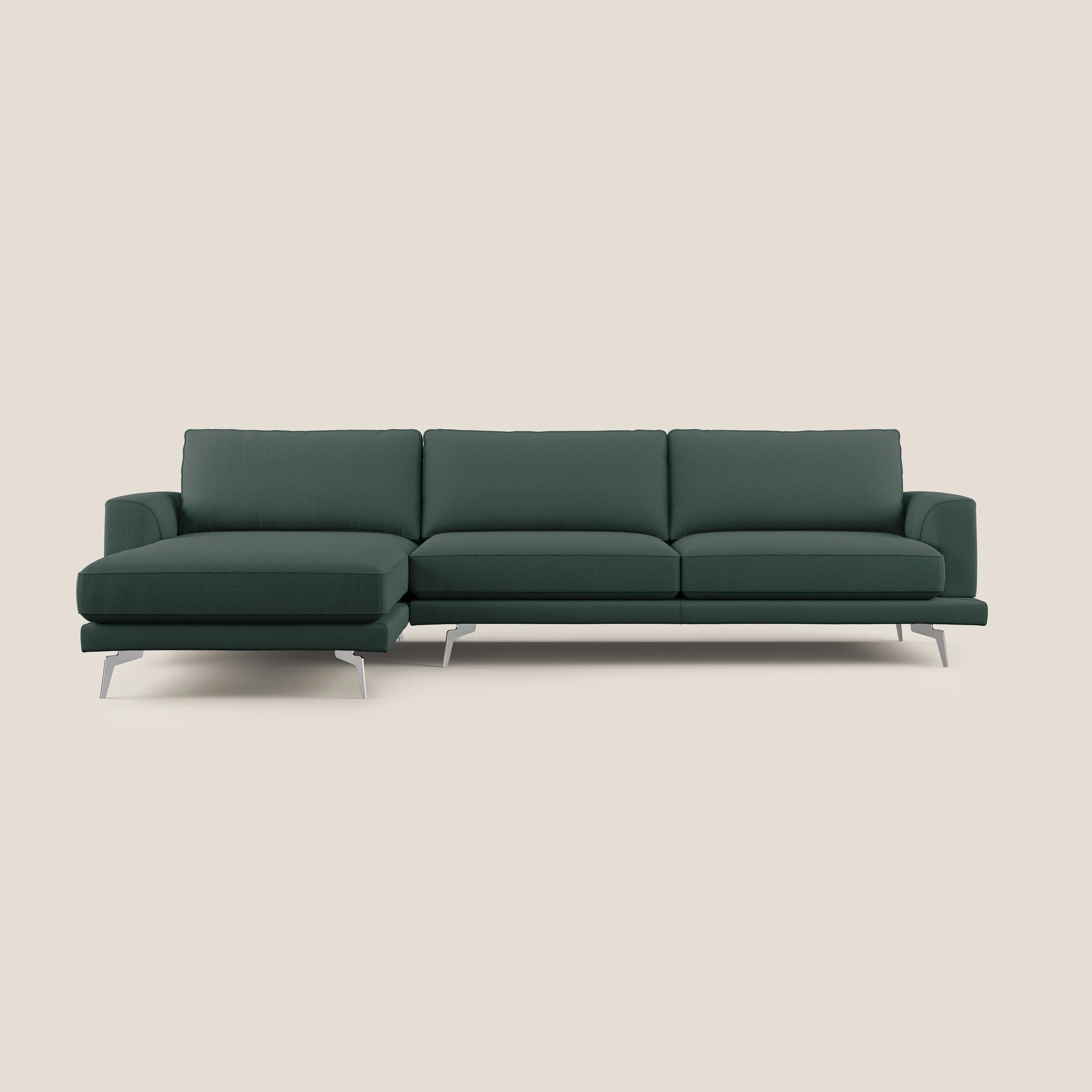 Dorian canapé d'angle moderne en tissu doux anti-tache T05 vert - Image 9
