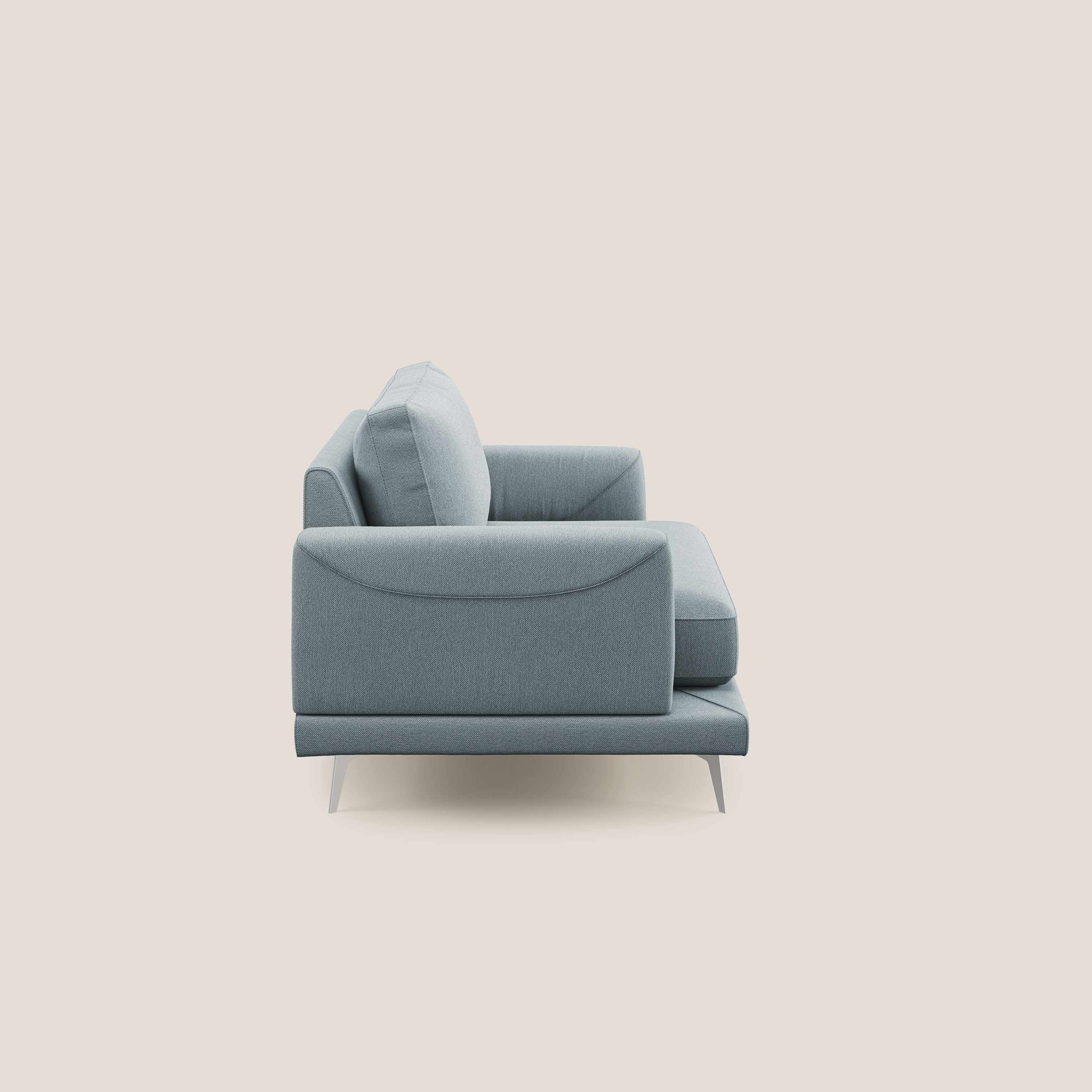 Dorian fauteuil moderne en tissu doux anti-tache T05 bleu pastel - Image 3