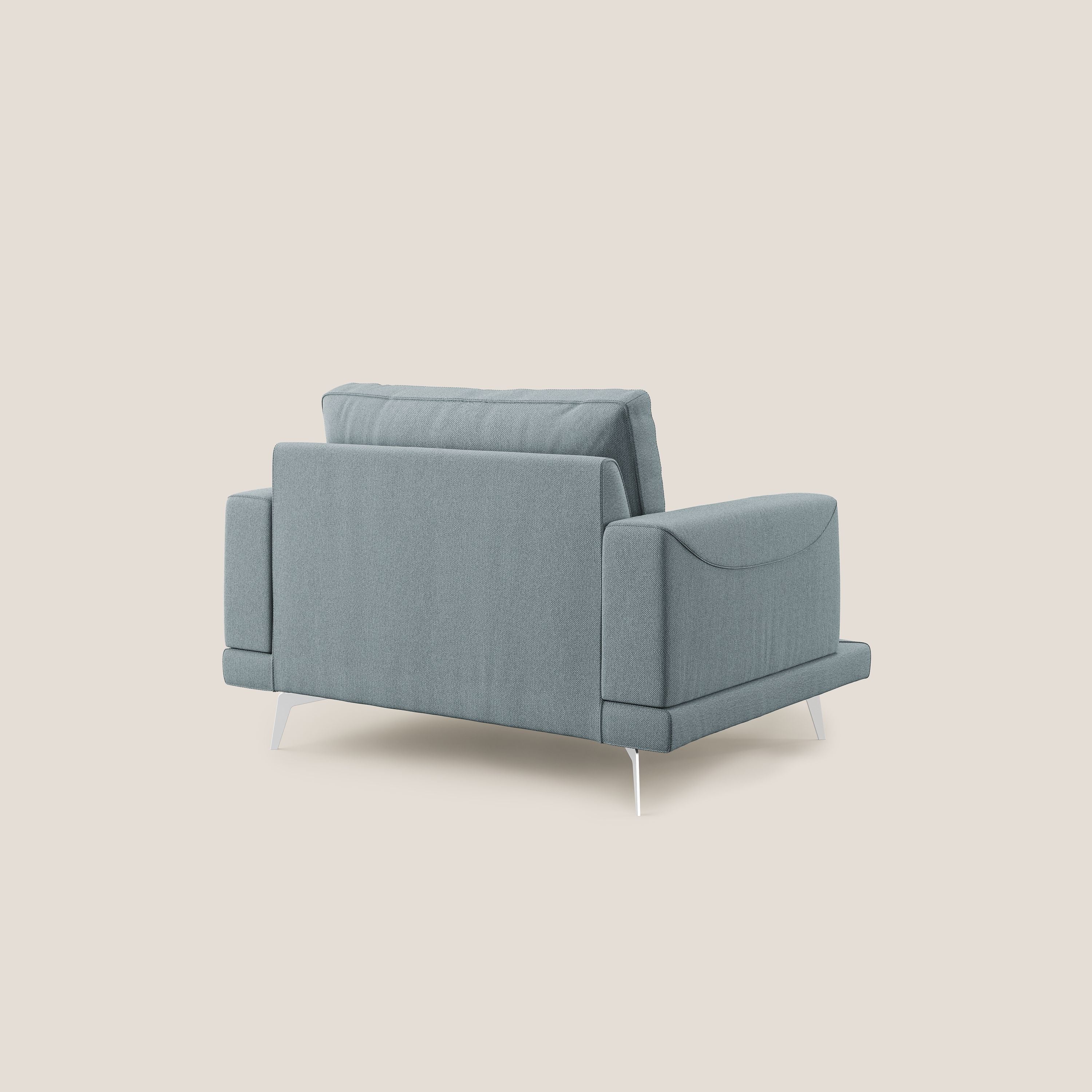 Dorian fauteuil moderne en tissu doux anti-tache T05 bleu pastel - Image 4
