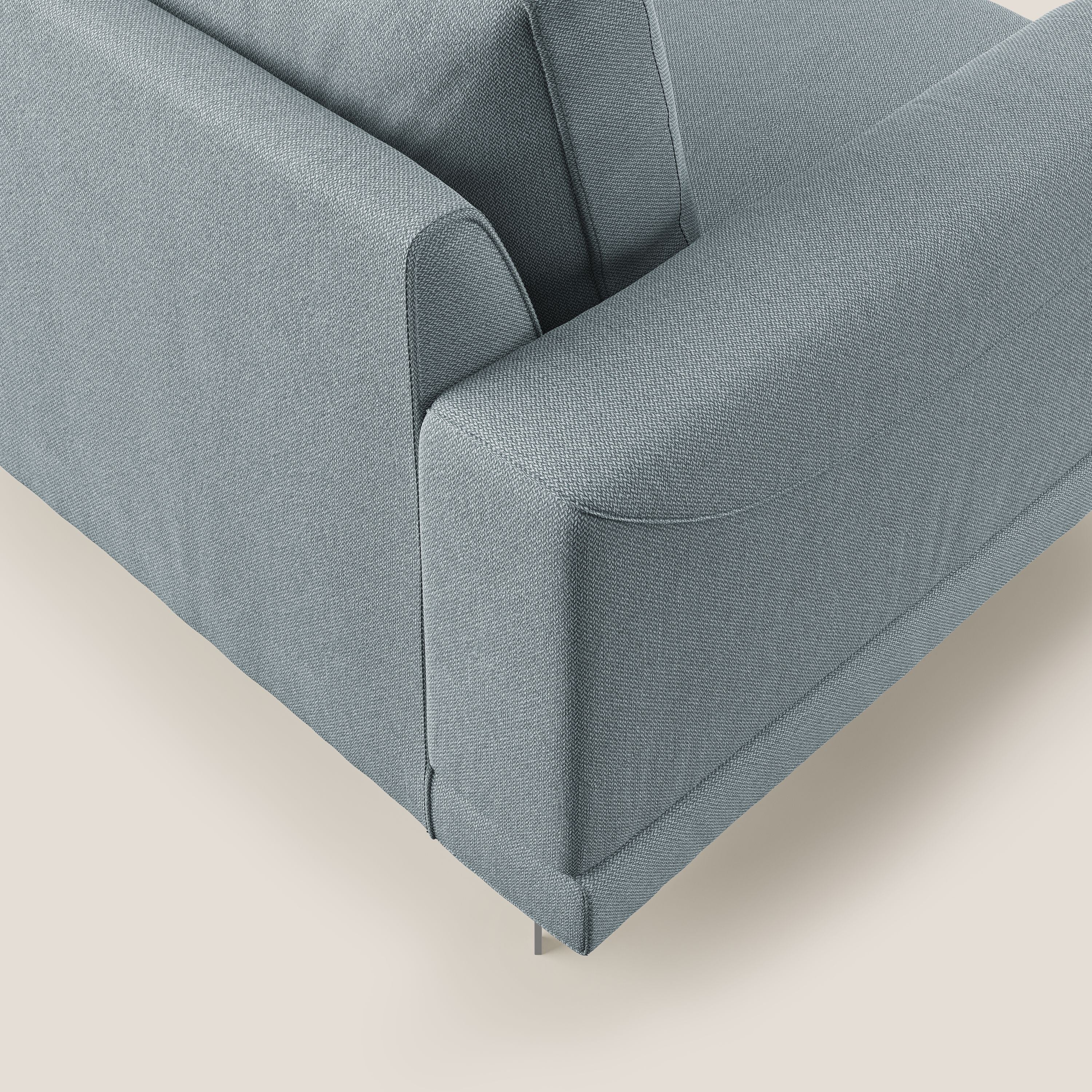Dorian fauteuil moderne en tissu doux anti-tache T05 bleu pastel - Image 6