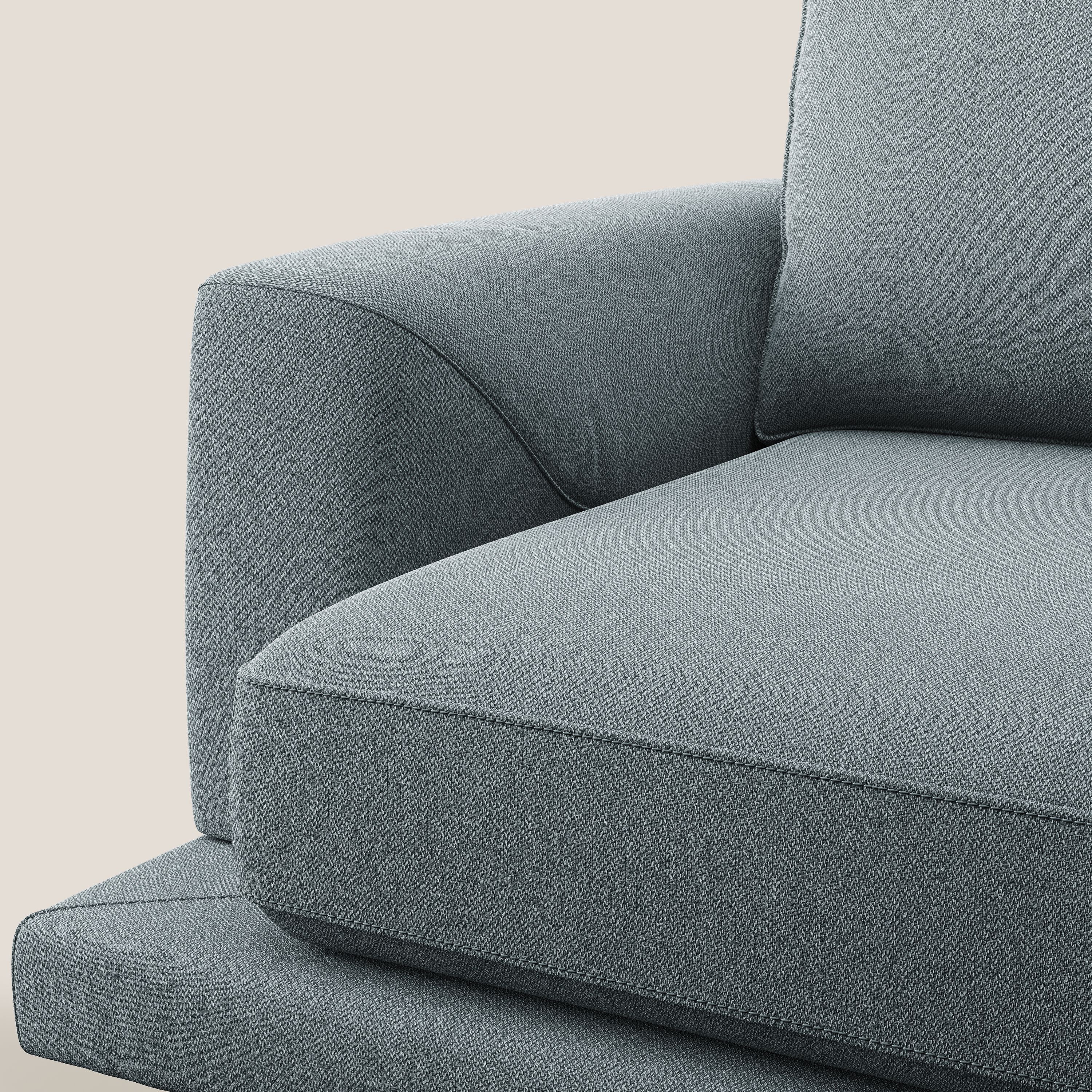 Dorian fauteuil moderne en tissu doux anti-tache T05 bleu pastel - Image 7